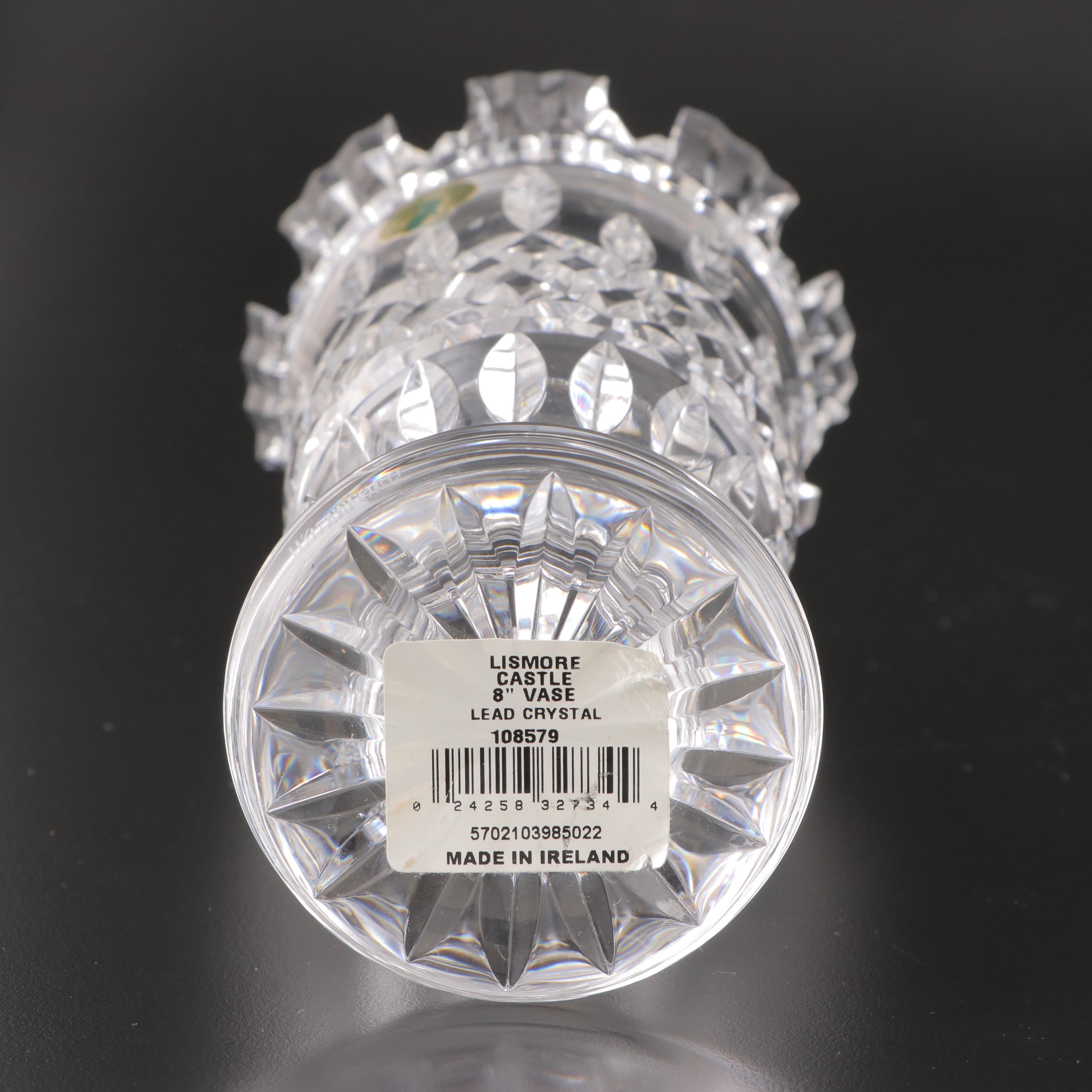 Waterford "Clannad" and "Lismore Castle" Crystal Vases