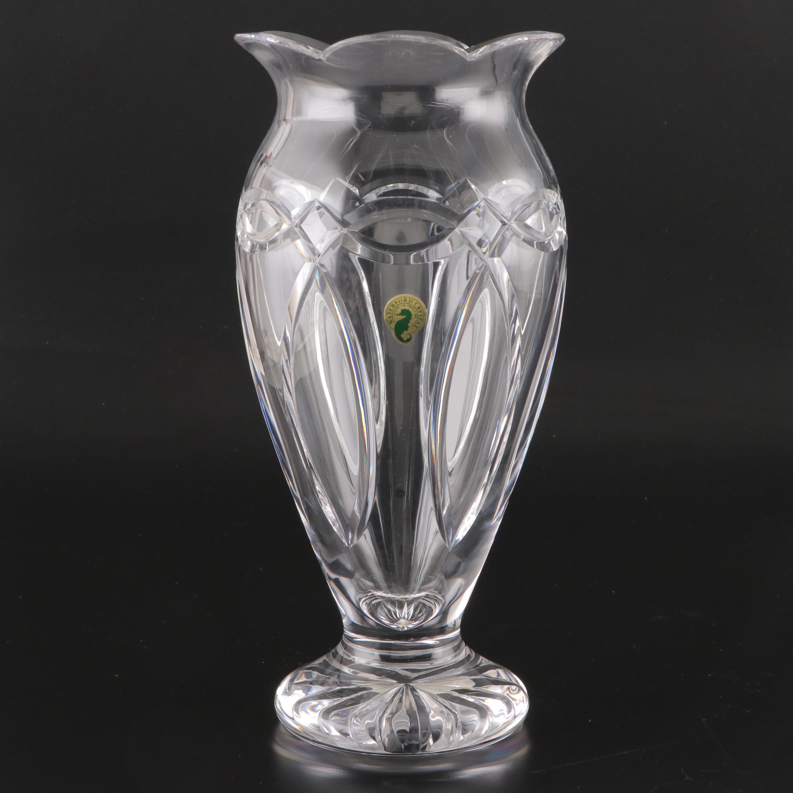 Waterford "Clannad" and "Lismore Castle" Crystal Vases