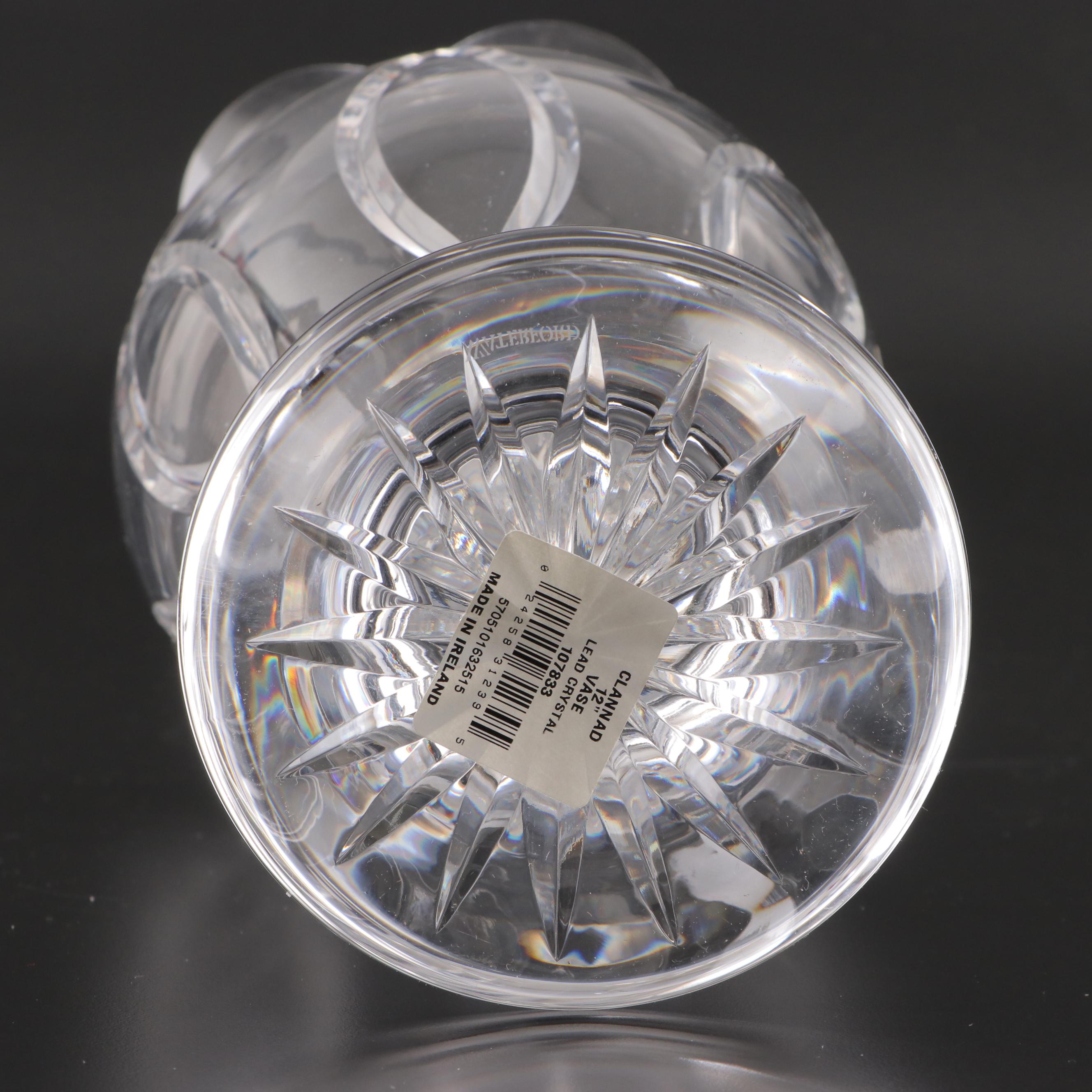 Waterford "Clannad" and "Lismore Castle" Crystal Vases