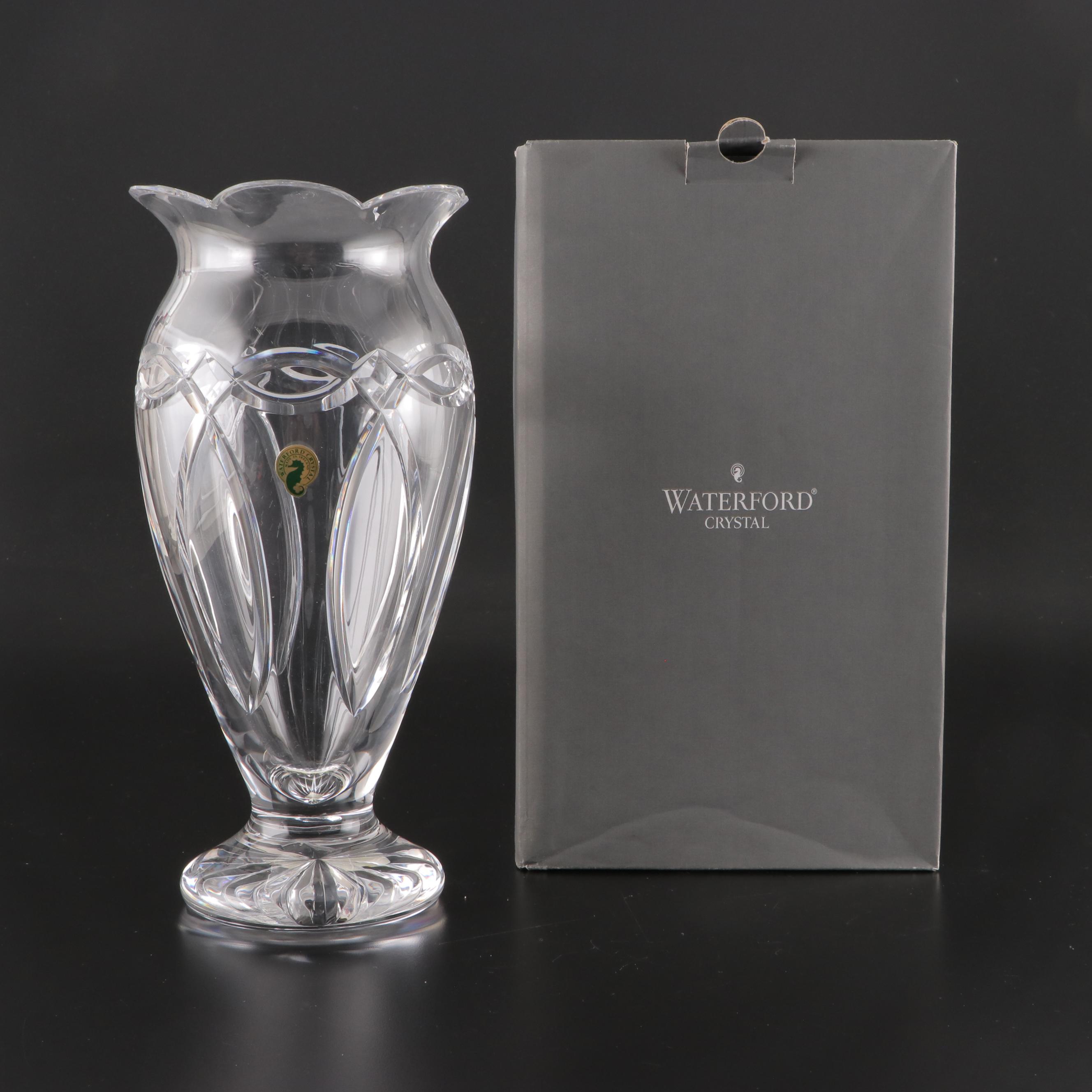 Waterford "Clannad" and "Lismore Castle" Crystal Vases