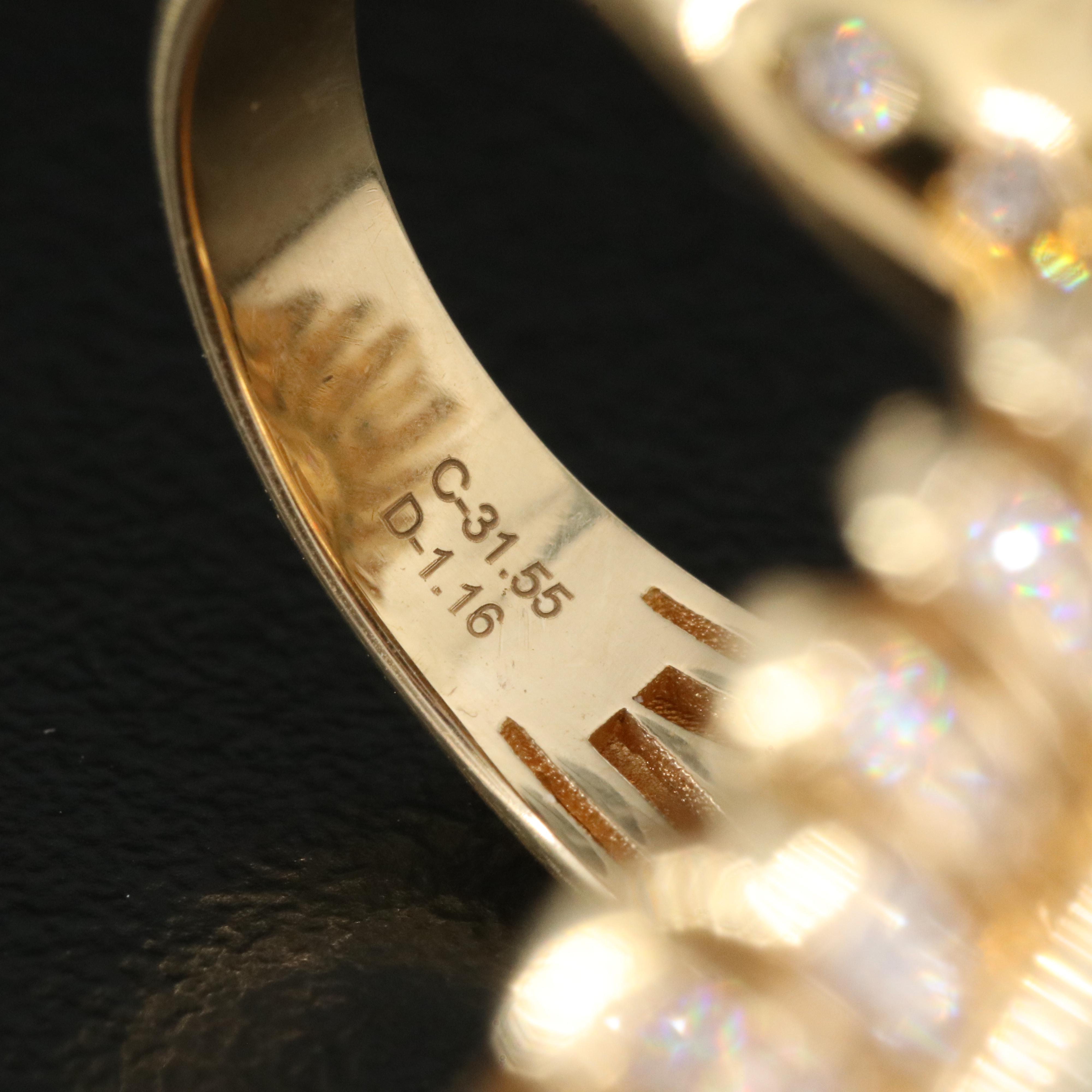 Chromia Jewelry 18K 31.55 CT Opal and 1.16 CTW Diamond Ring