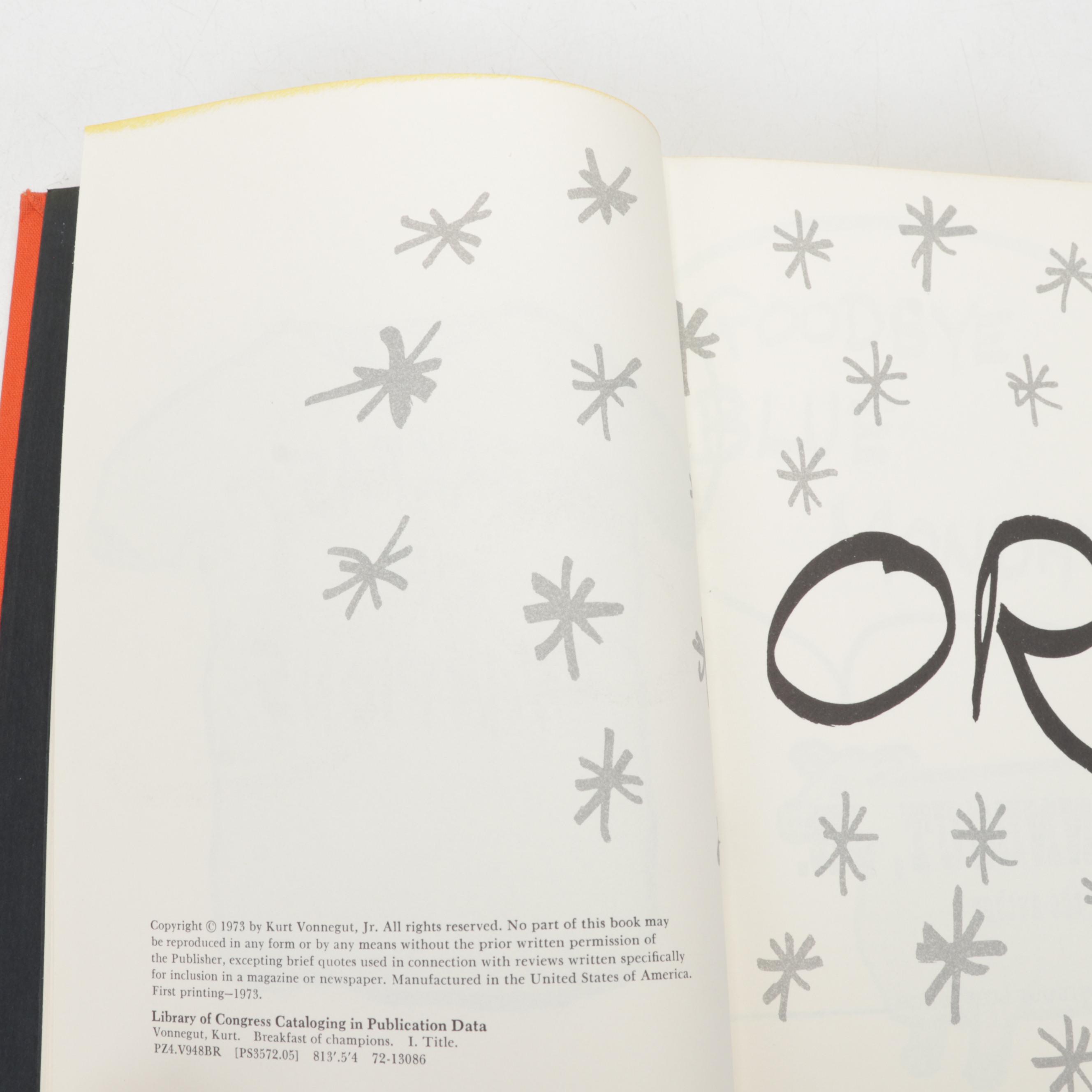 First Edition "Breakfast of Champions" by Kurt Vonnegut, 1973