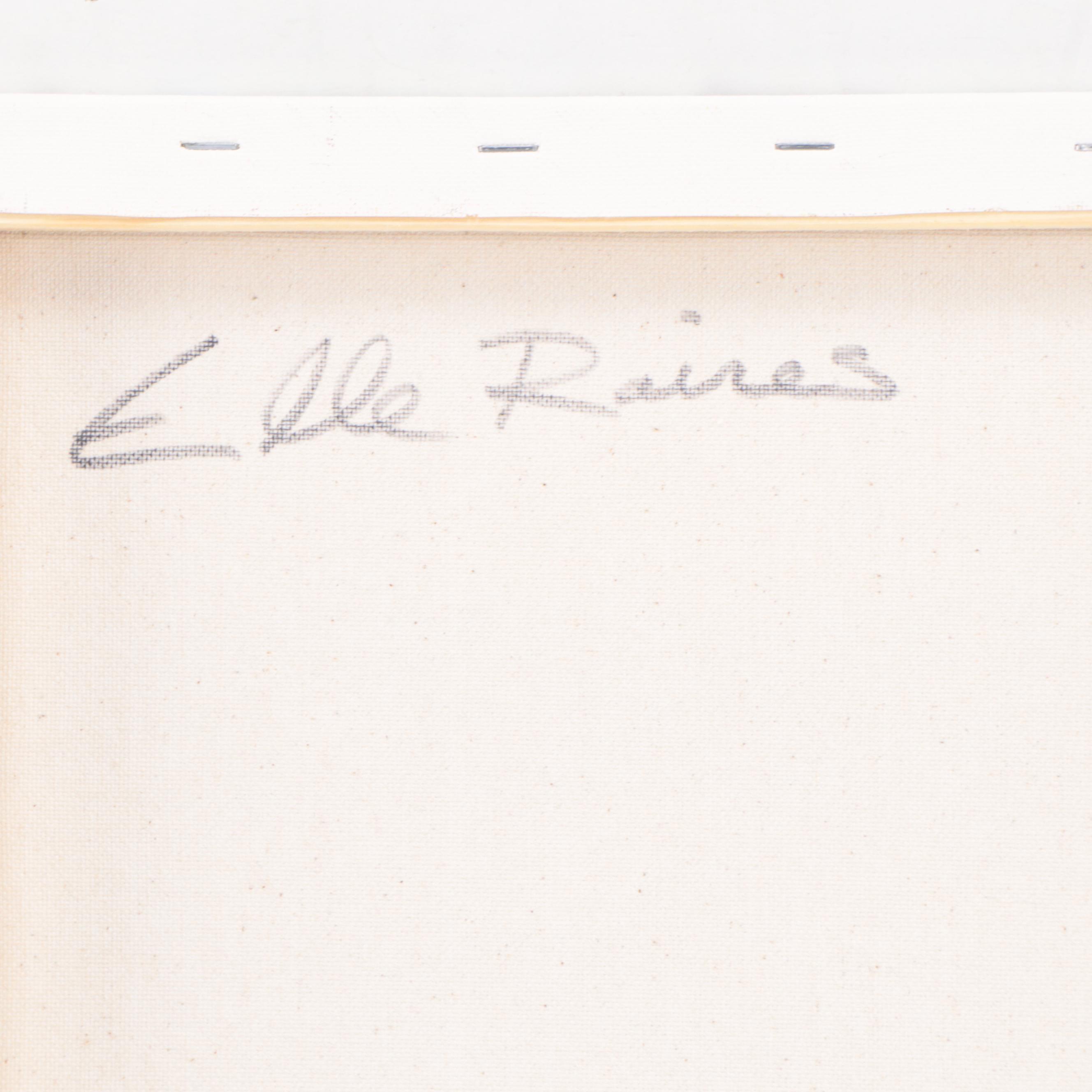 Elle Raines Acrylic Painting of Cow, 21st Century