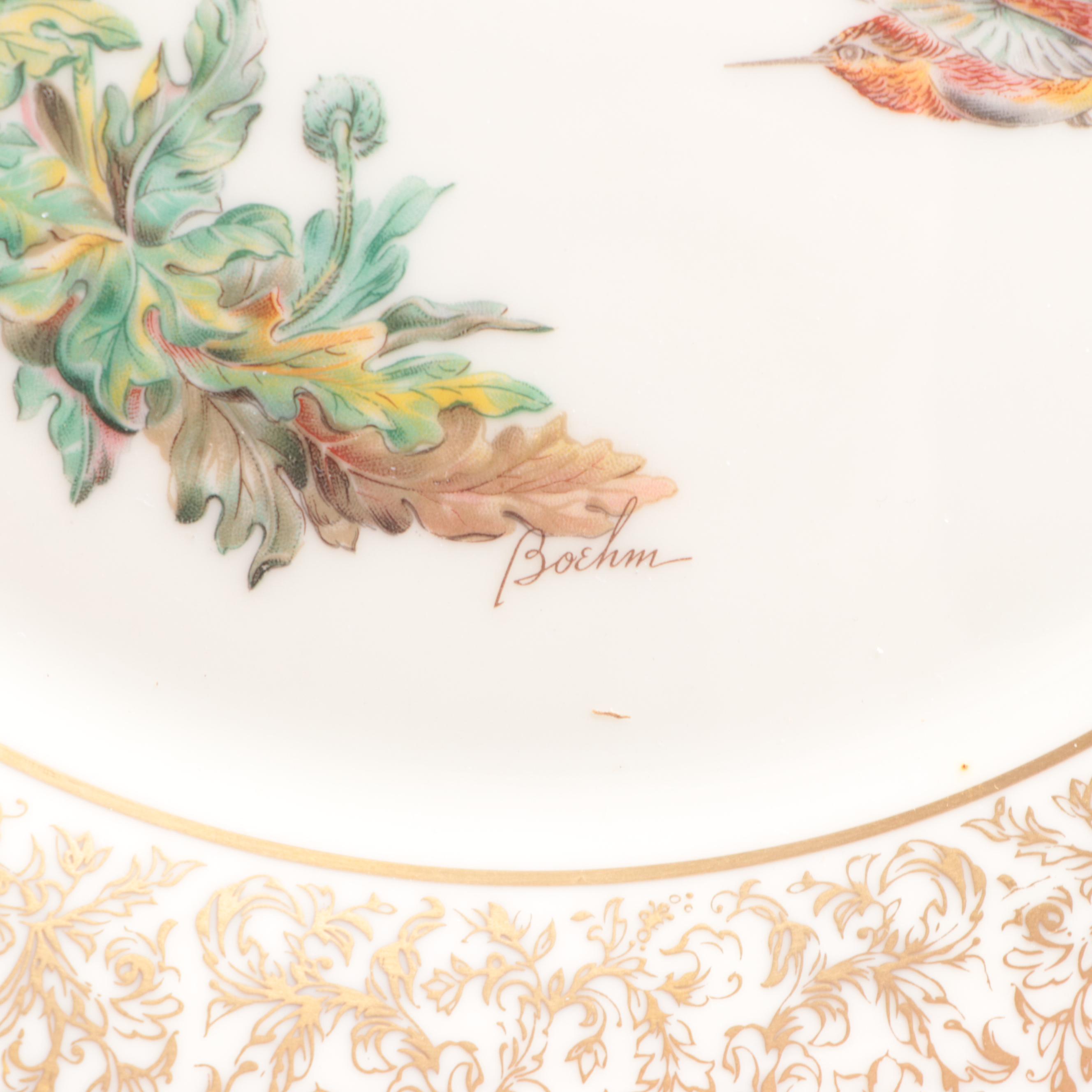 Lenox Porcelain "Goldfinch" and Other Annual Boehm Bird Plates