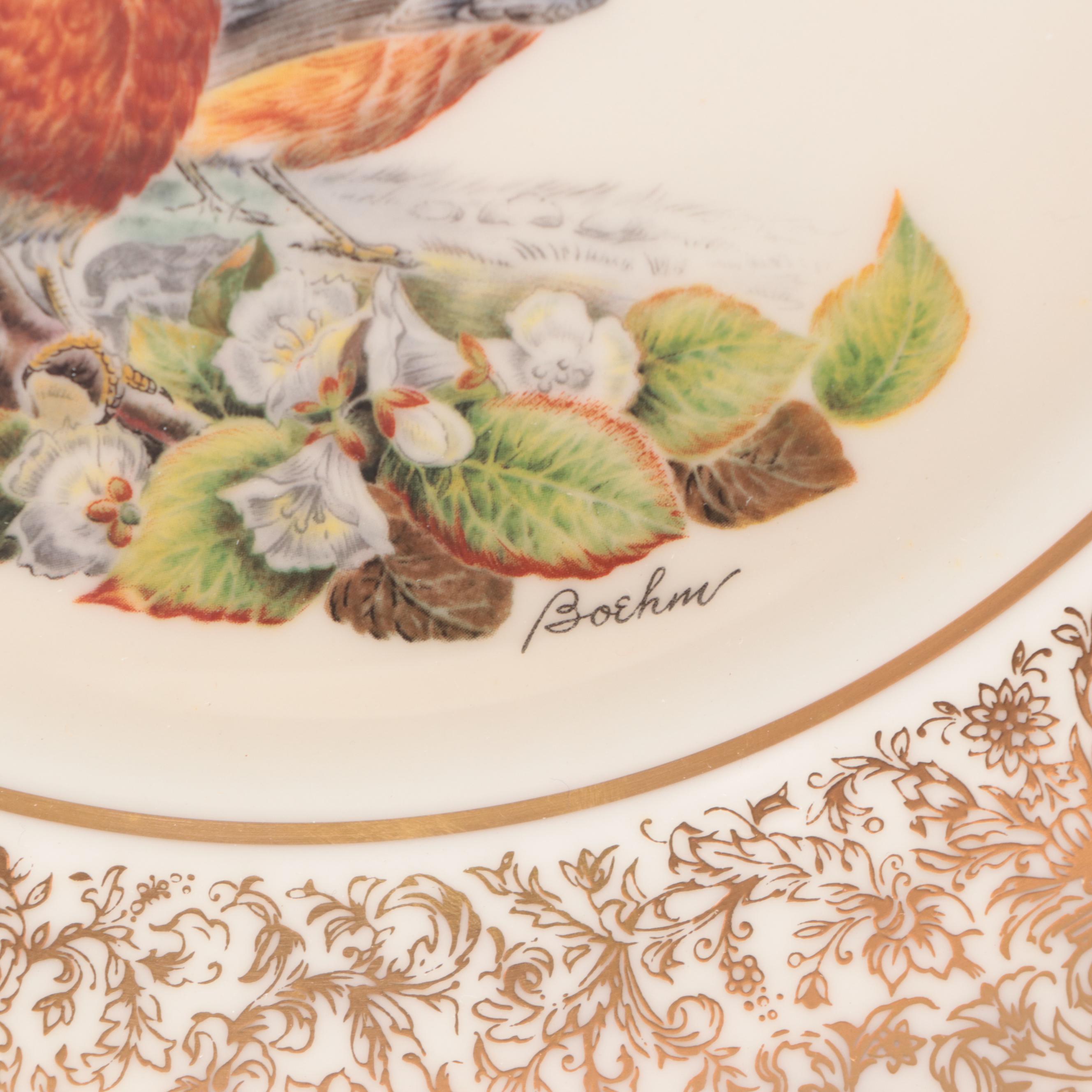 Lenox Porcelain "Goldfinch" and Other Annual Boehm Bird Plates