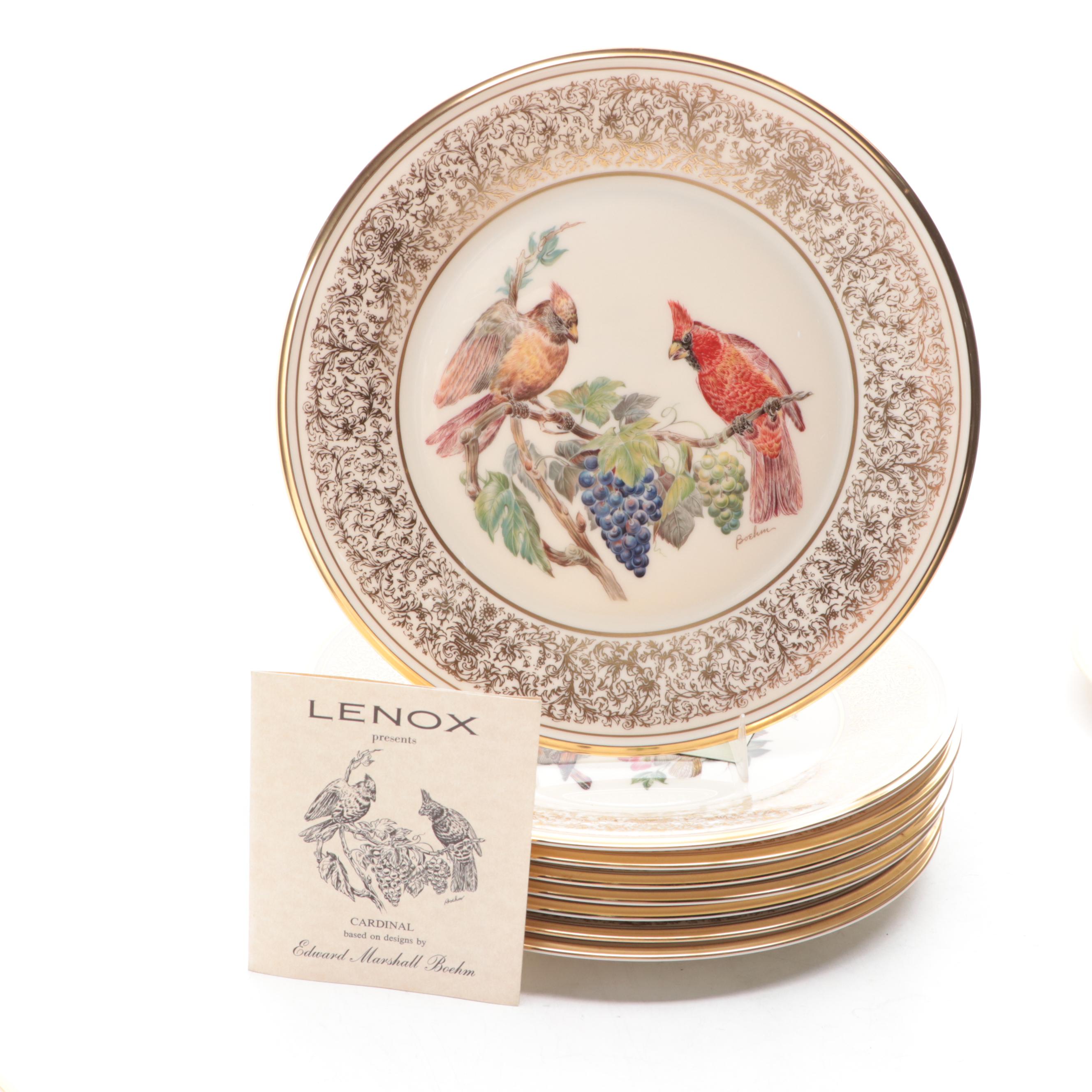Lenox Porcelain "Goldfinch" and Other Annual Boehm Bird Plates