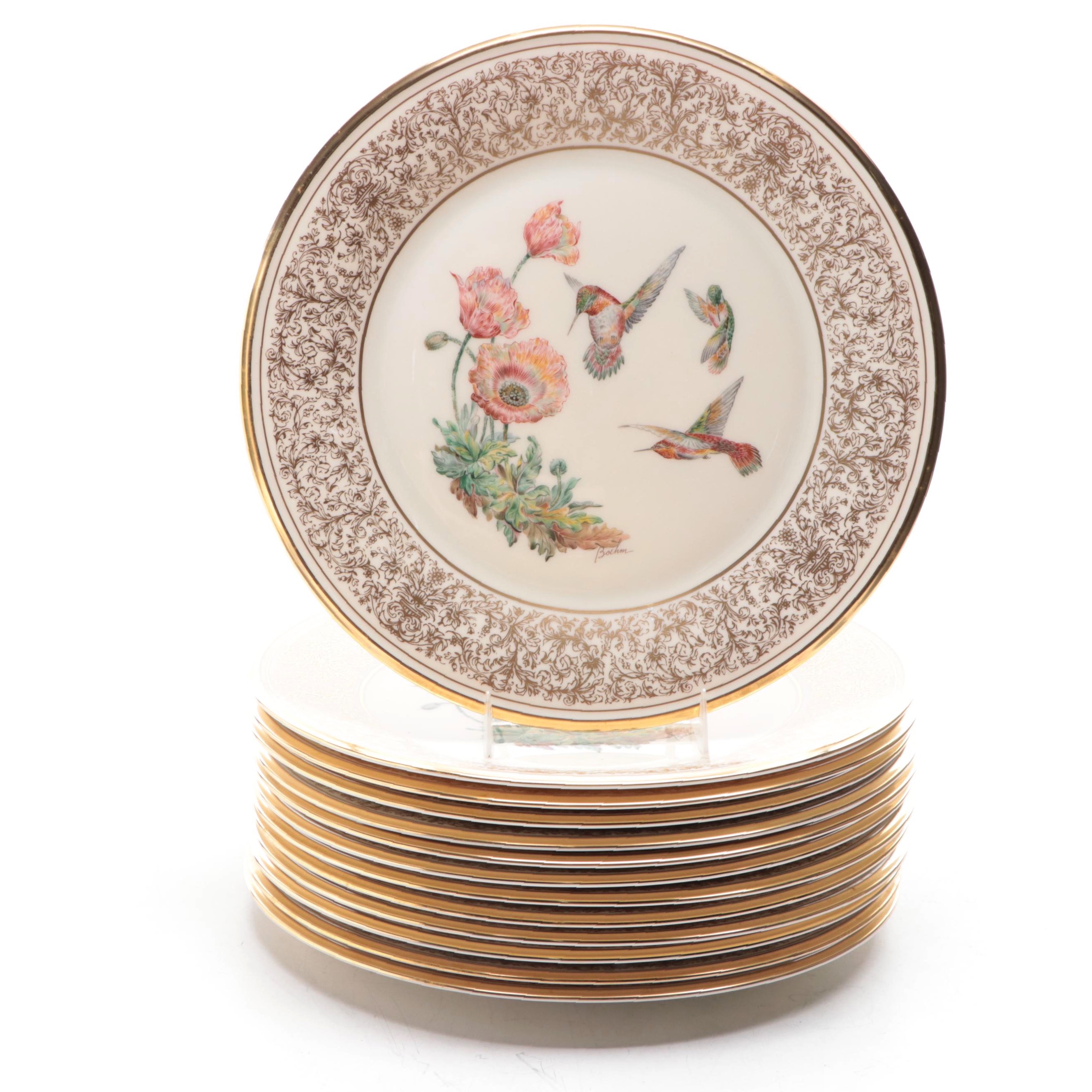 Lenox Porcelain "Goldfinch" and Other Annual Boehm Bird Plates
