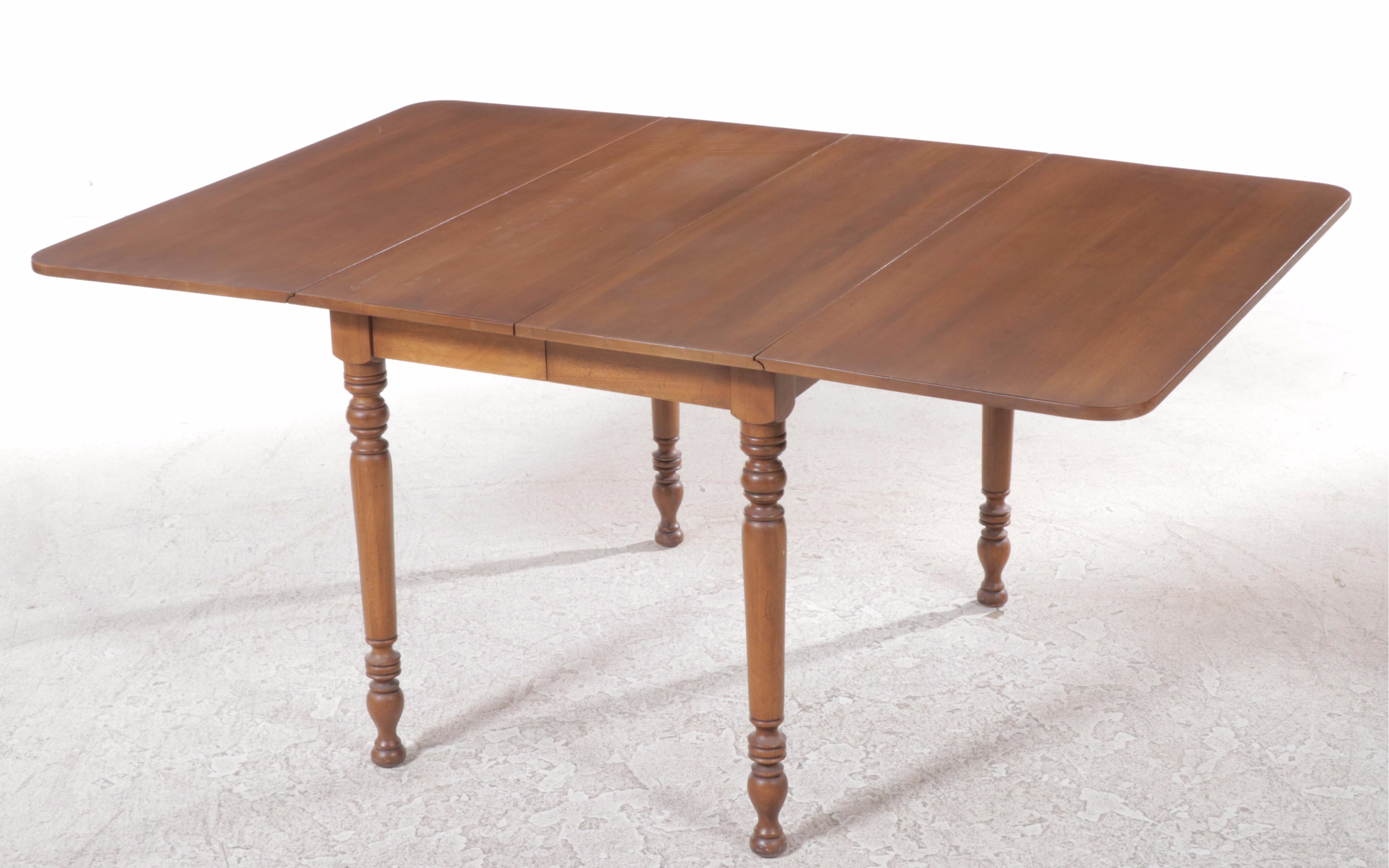 Colonial Style Five-Piece Walnut-Stained Dining Set, Incl. Davis Cabinet Co.