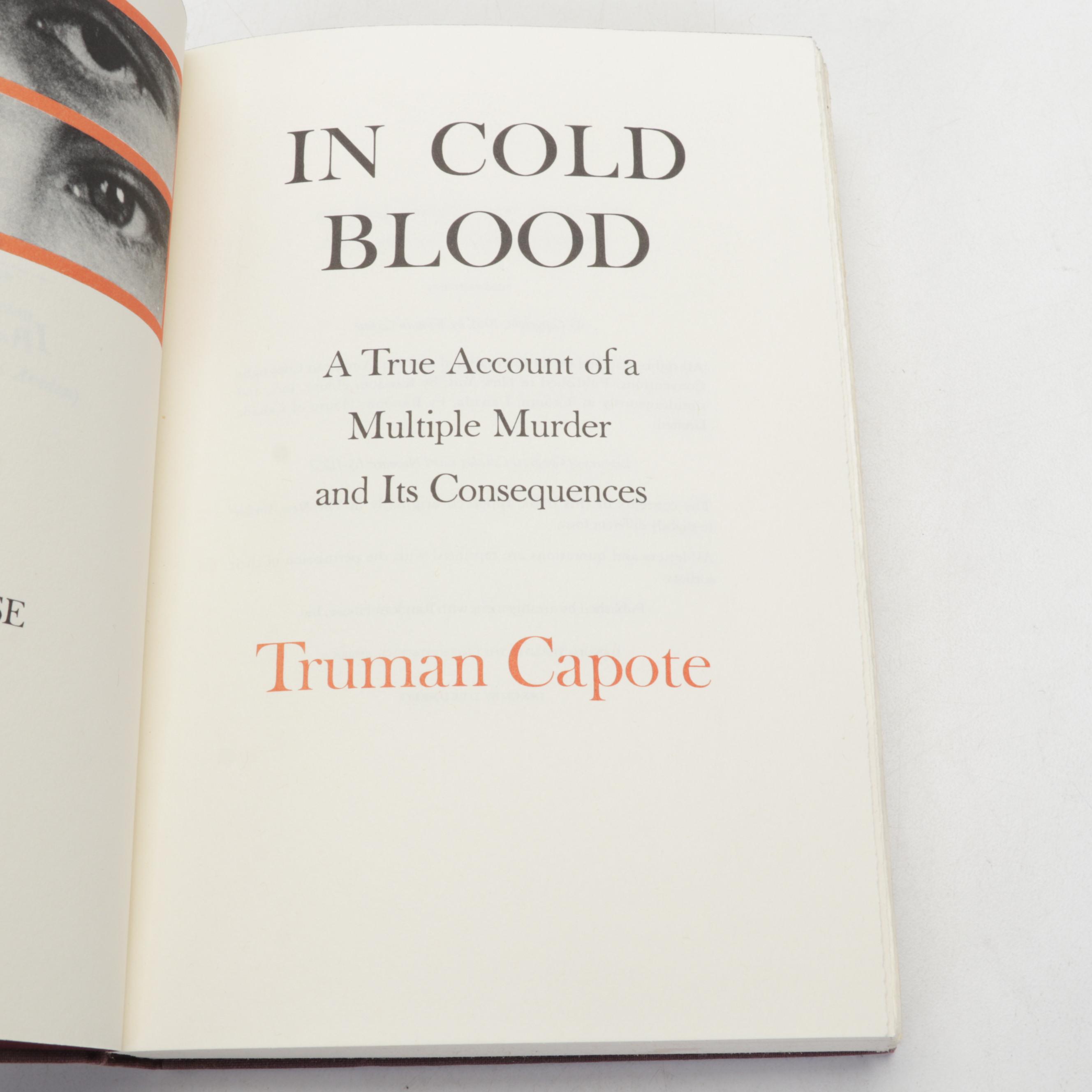 First Trade Printing "In Cold Blood" by Truman Capote, 1965