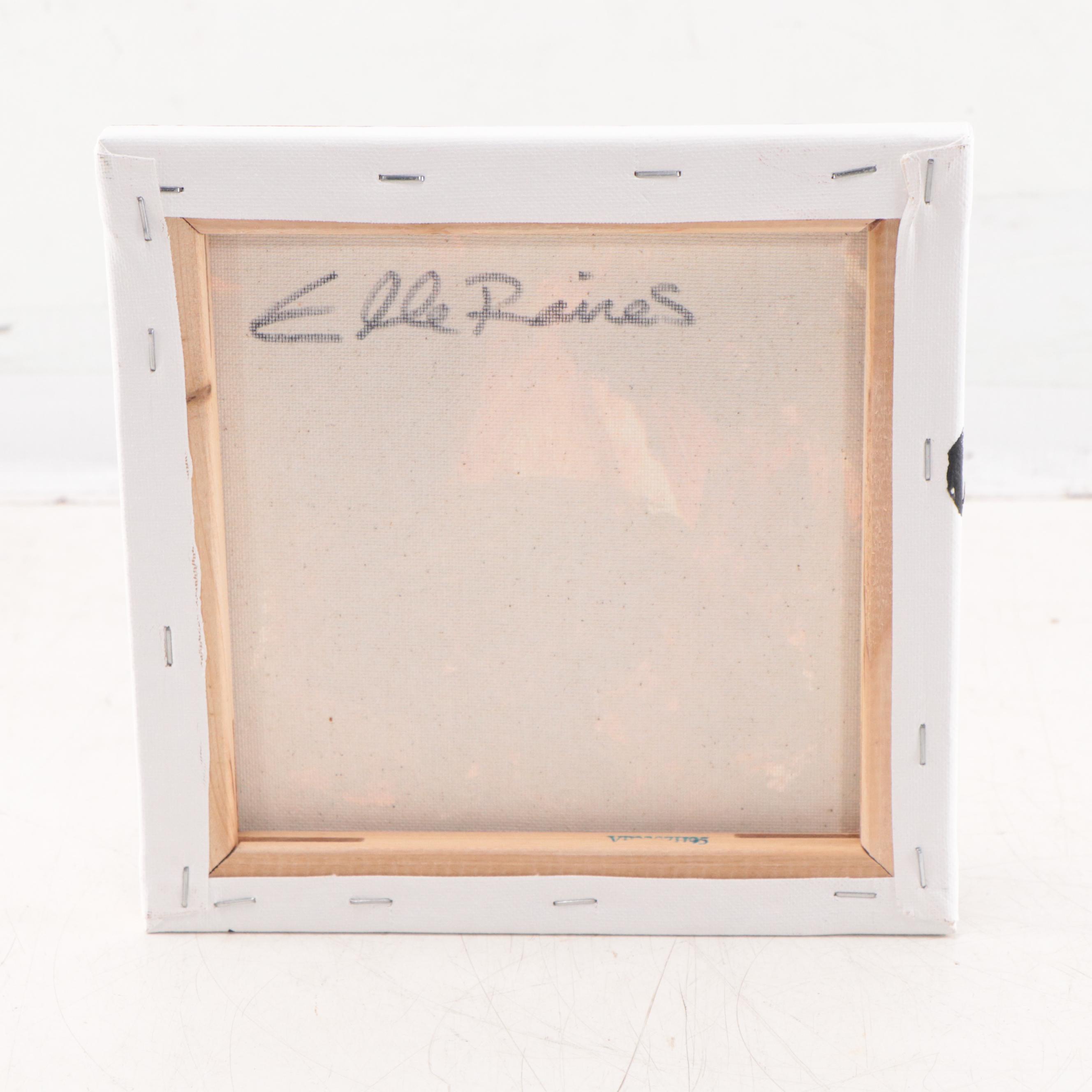 Elle Raines Acrylic Painting of Cow, 21st Century