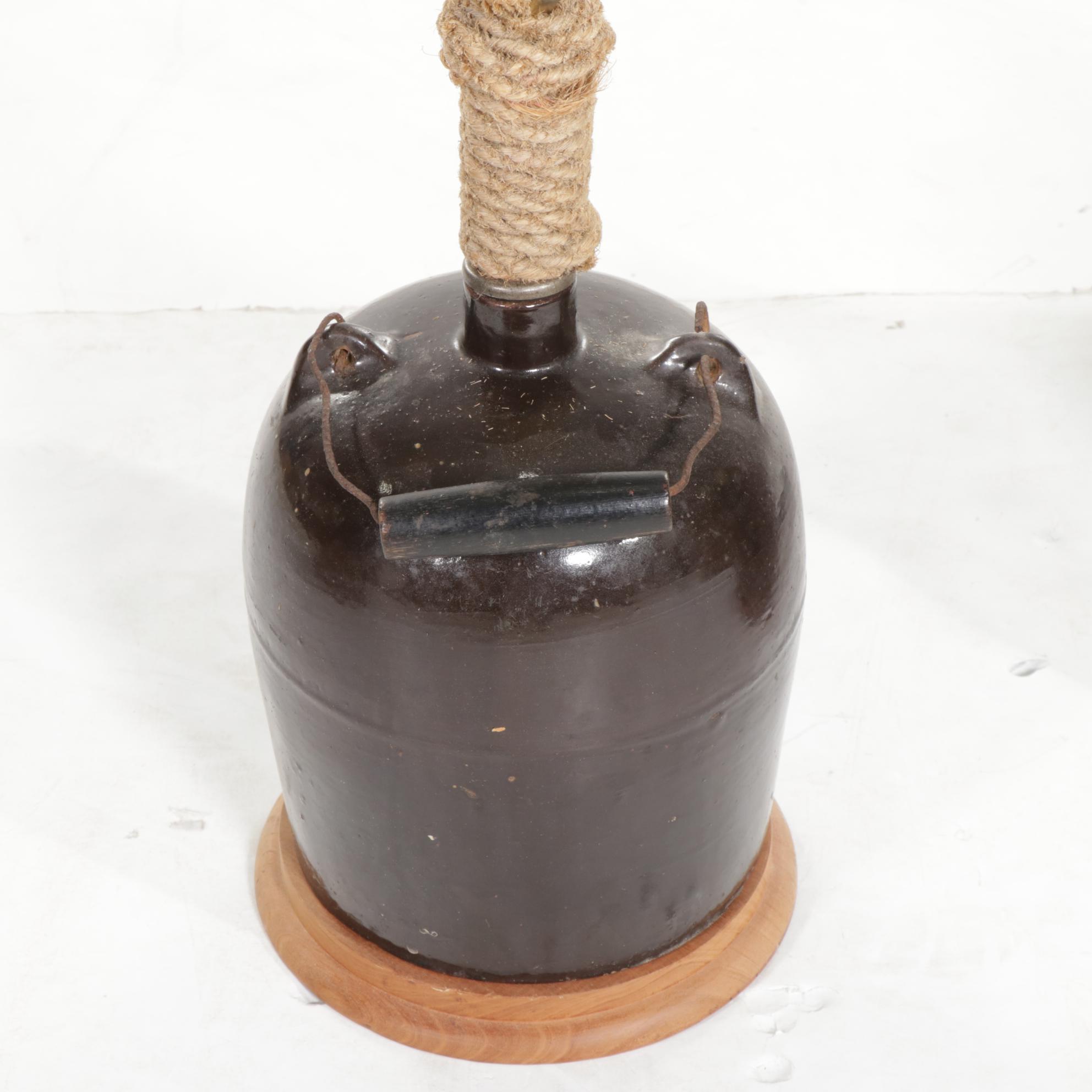 Crock Table Lamps with Punched Copper Shades, Brazilian Pot, & More