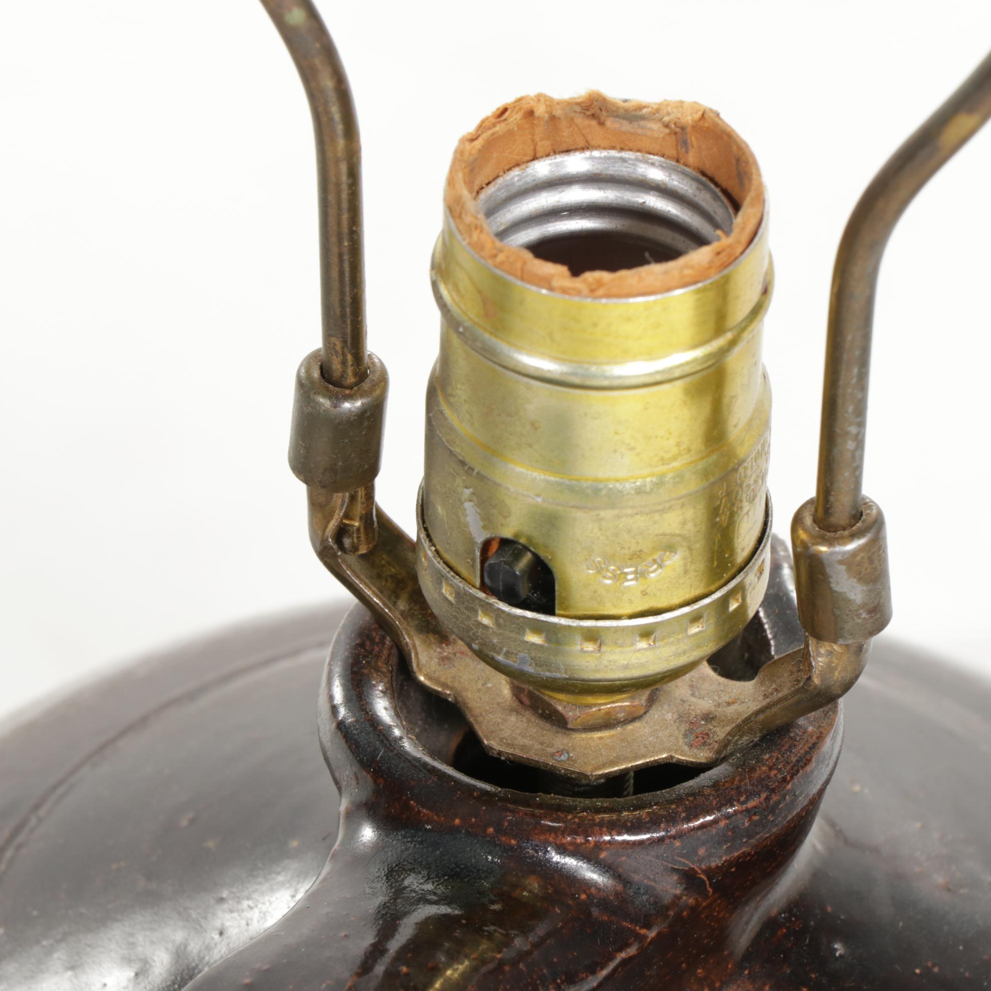 Crock Table Lamps with Punched Copper Shades, Brazilian Pot, & More