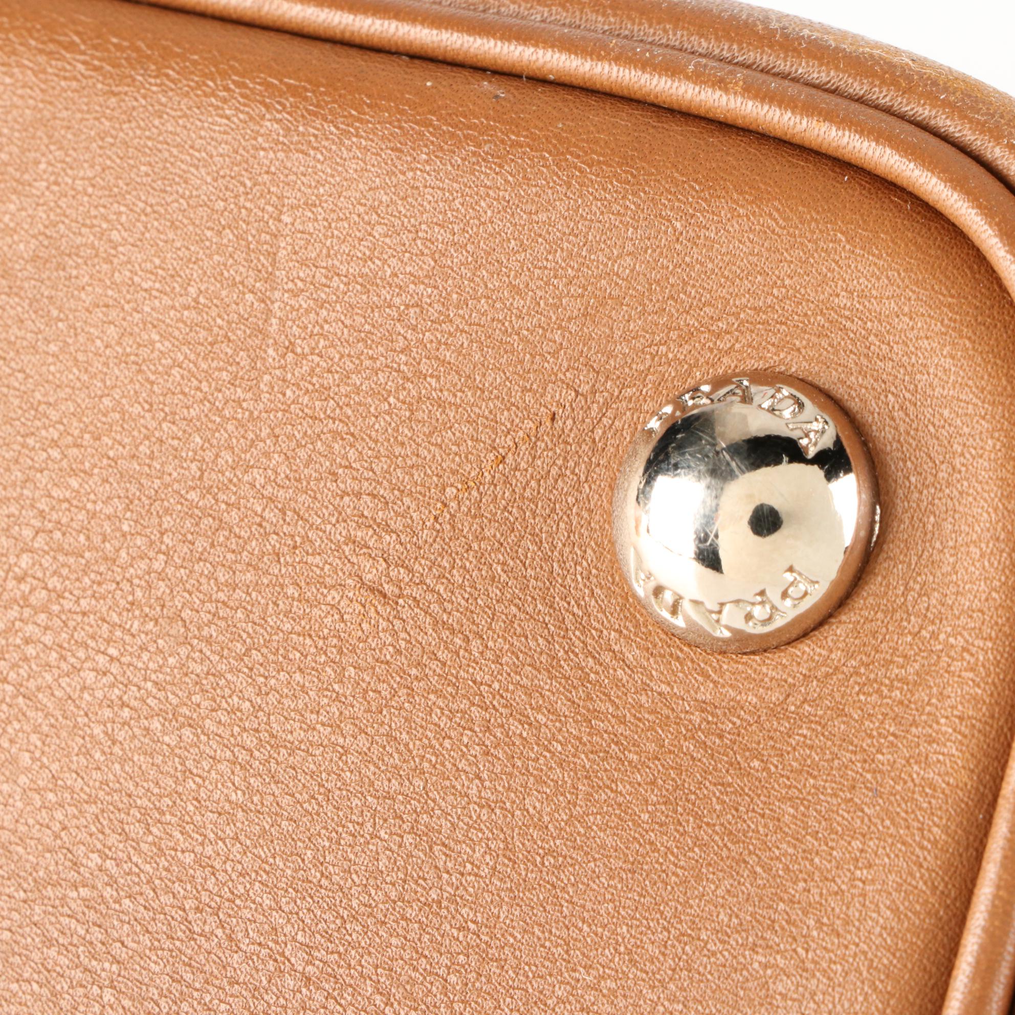 Prada Bicolor Leather Convertible Flap Satchel