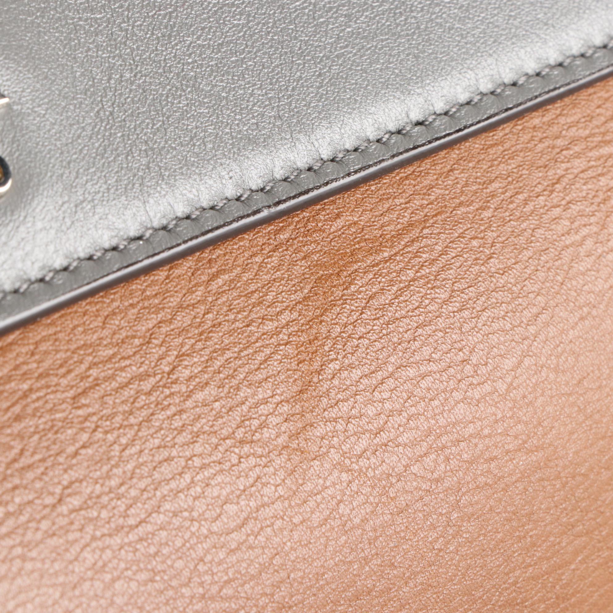 Prada Bicolor Leather Convertible Flap Satchel