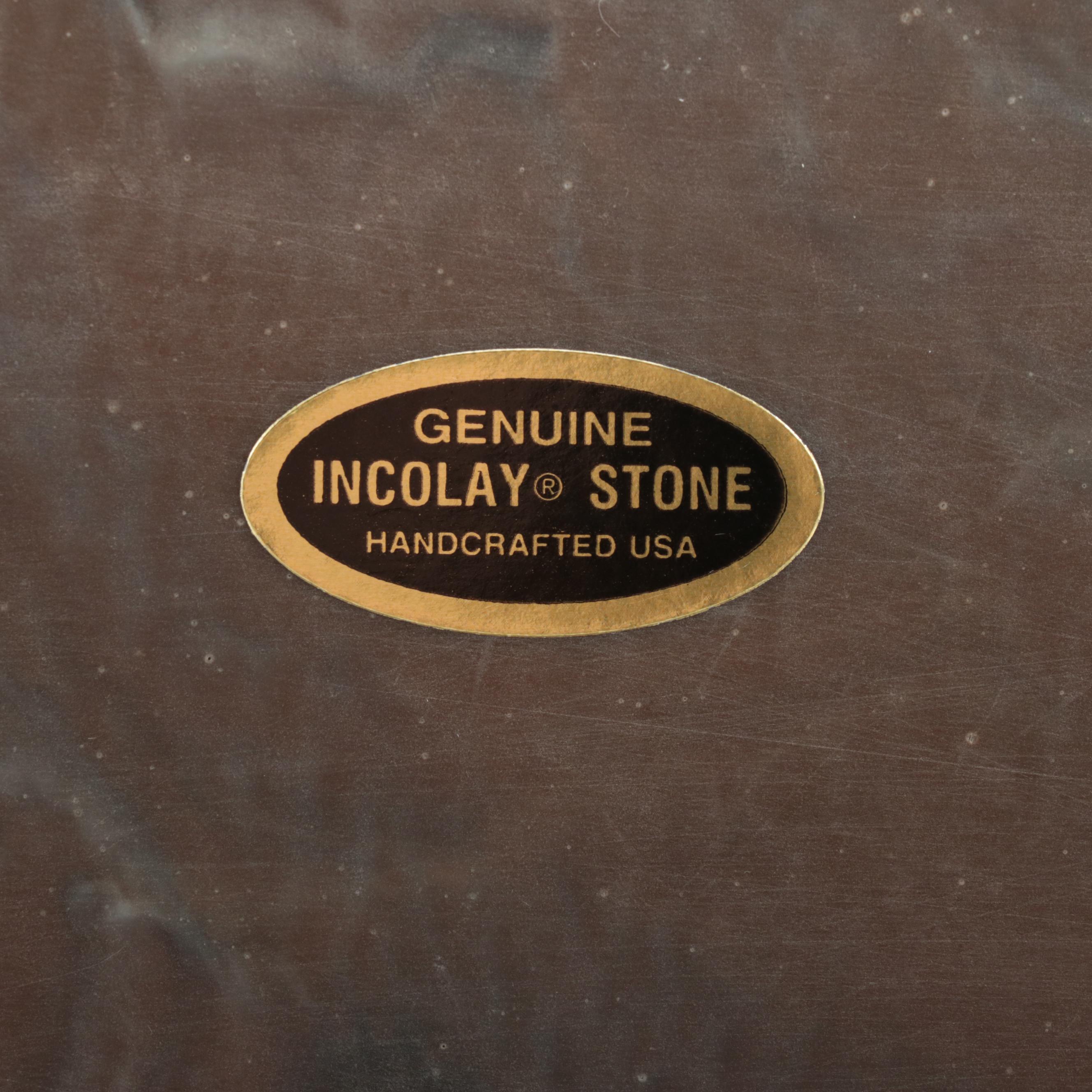 Incolay Stone Box with Divided Tray