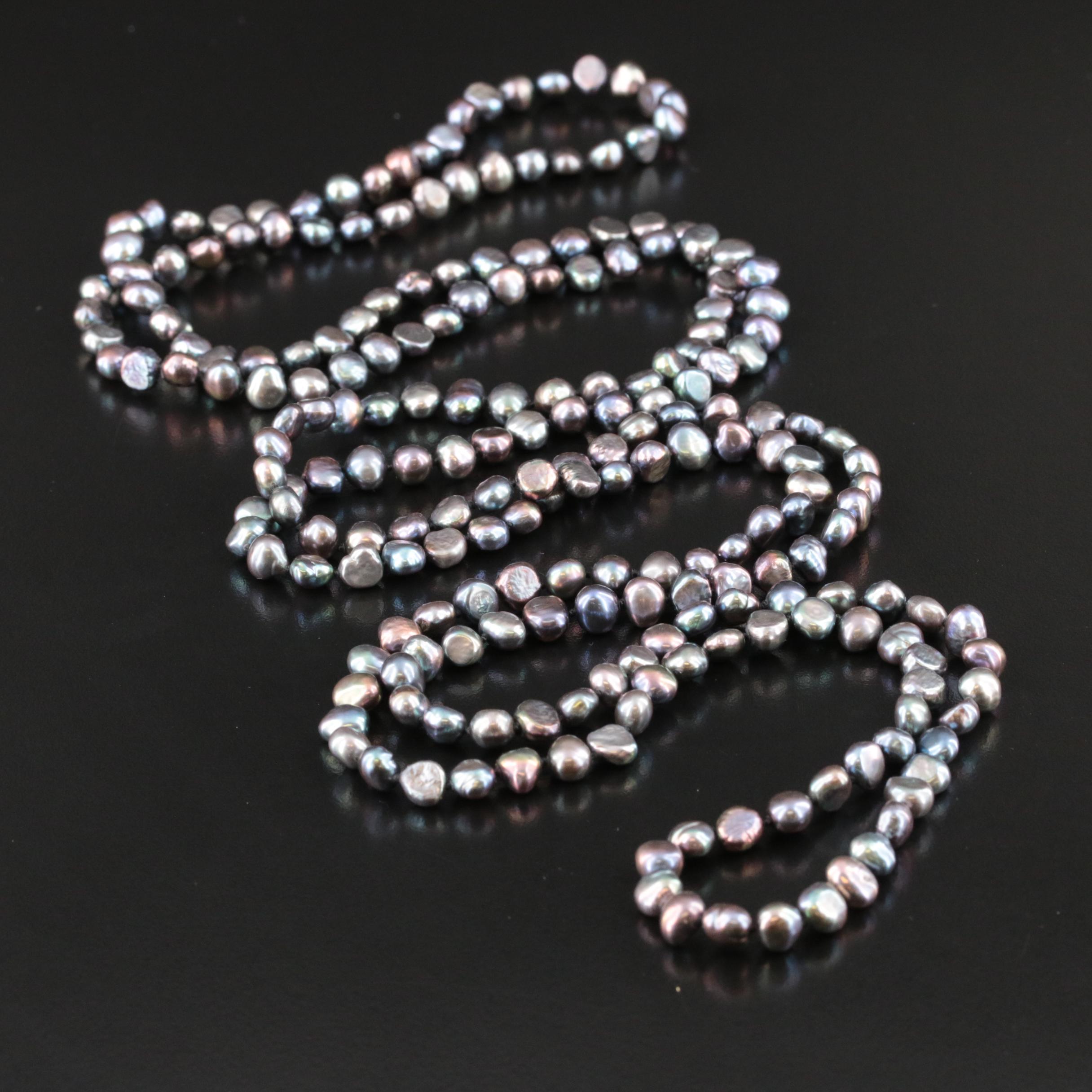Rope Length Pearl Necklace
