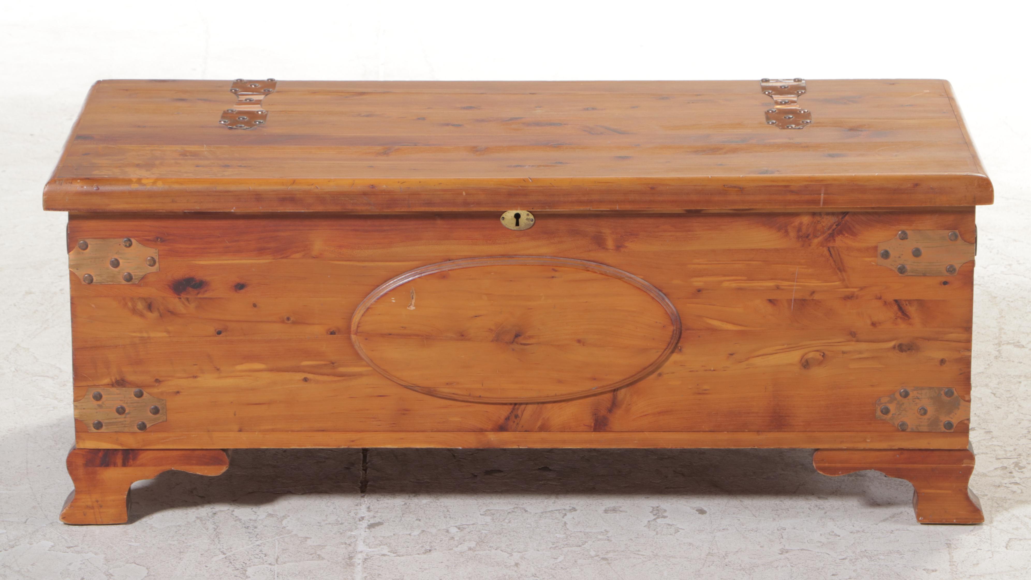 Lane Copper-Mounted Cedar Blanket Chest, Early 20th Century