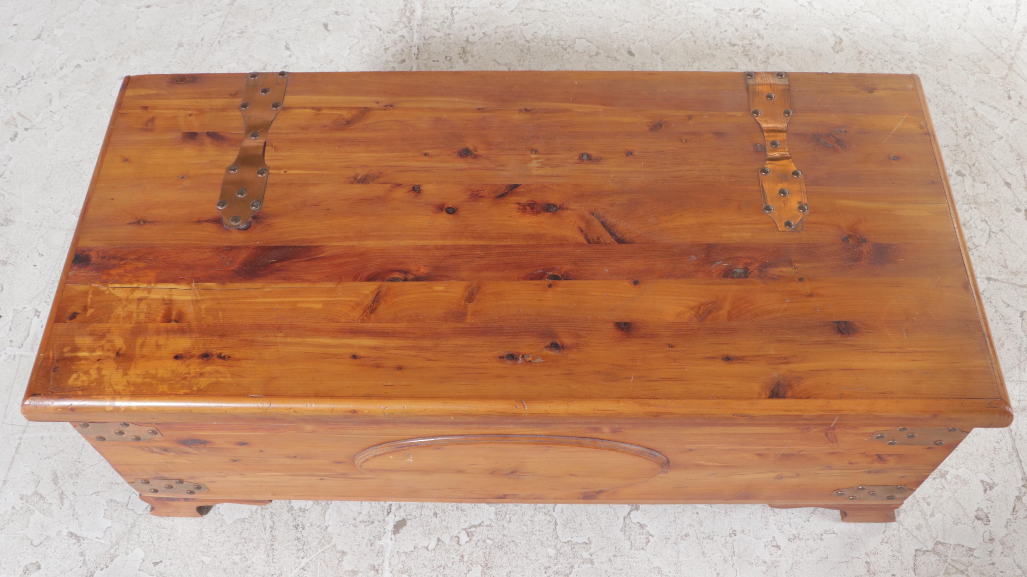Lane Copper-Mounted Cedar Blanket Chest, Early 20th Century
