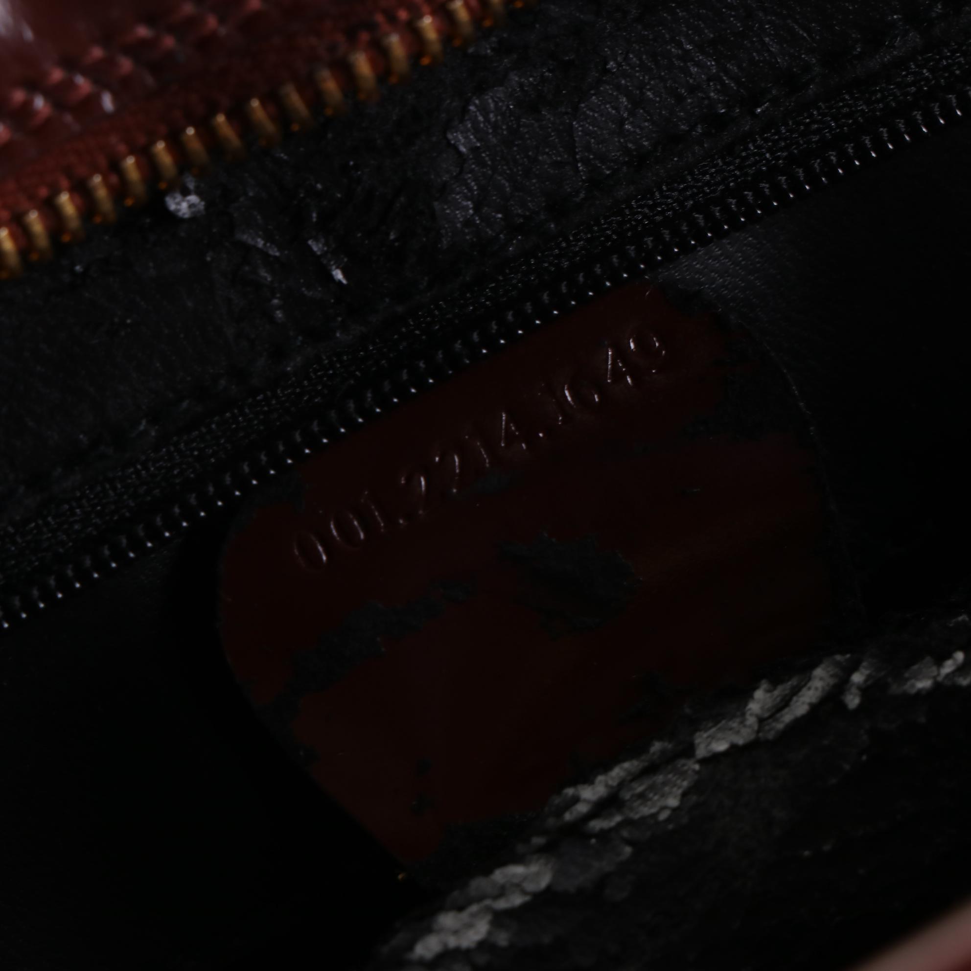 Gucci Bamboo Glazed Leather Dome Top Shoulder Bag