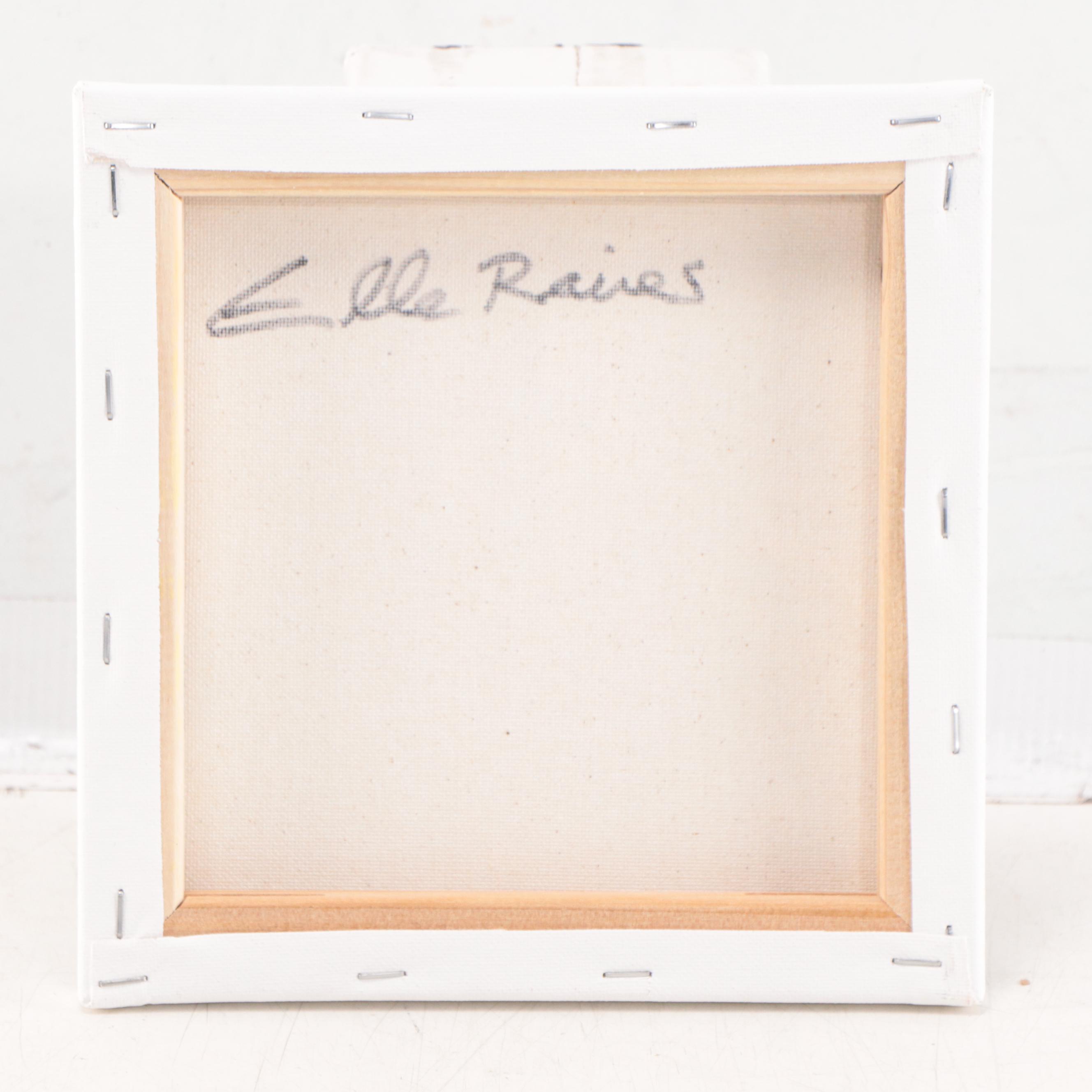 Elle Raines Acrylic Painting of Cow, 21st Century