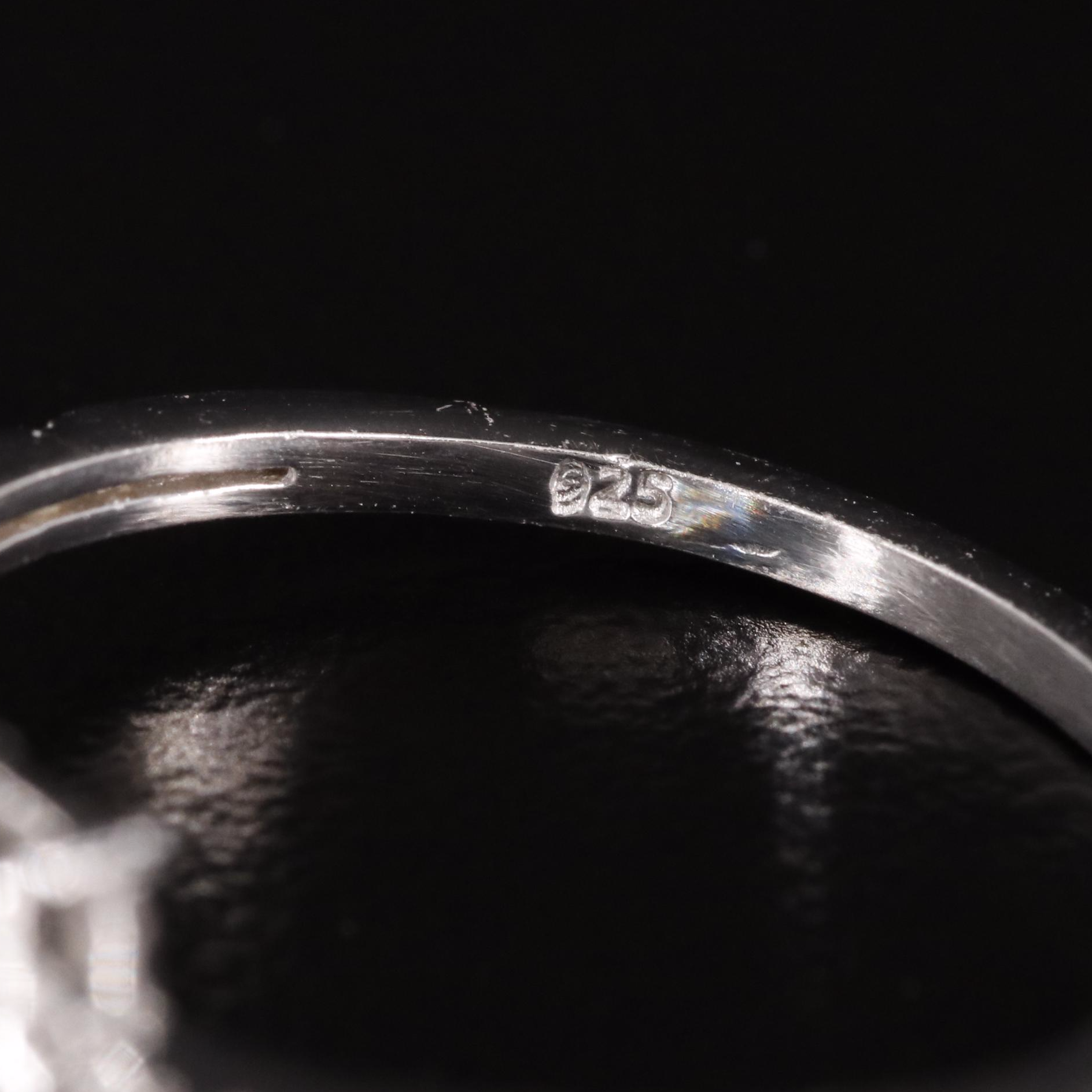 Sterling Blue Topaz Ring with Diamond Accents