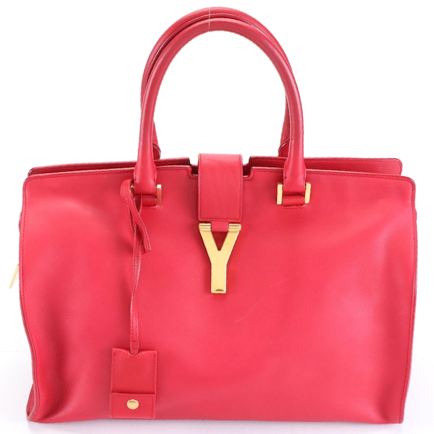 Saint Laurent Classic Y Cabas Handbag in Leather