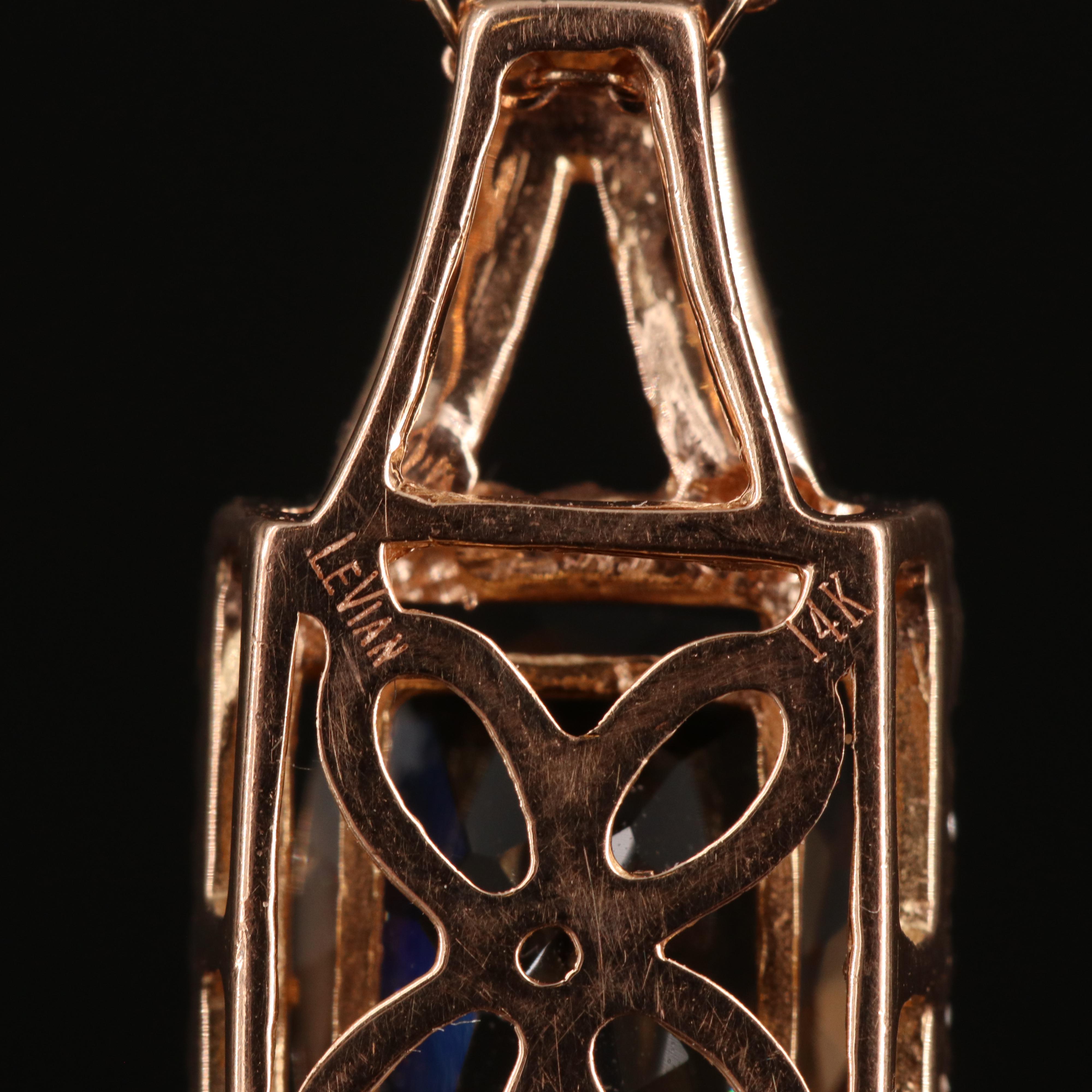 Le Vian 14K and 10K Rose Gold Smoky Quartz and Diamond Pendant Necklace