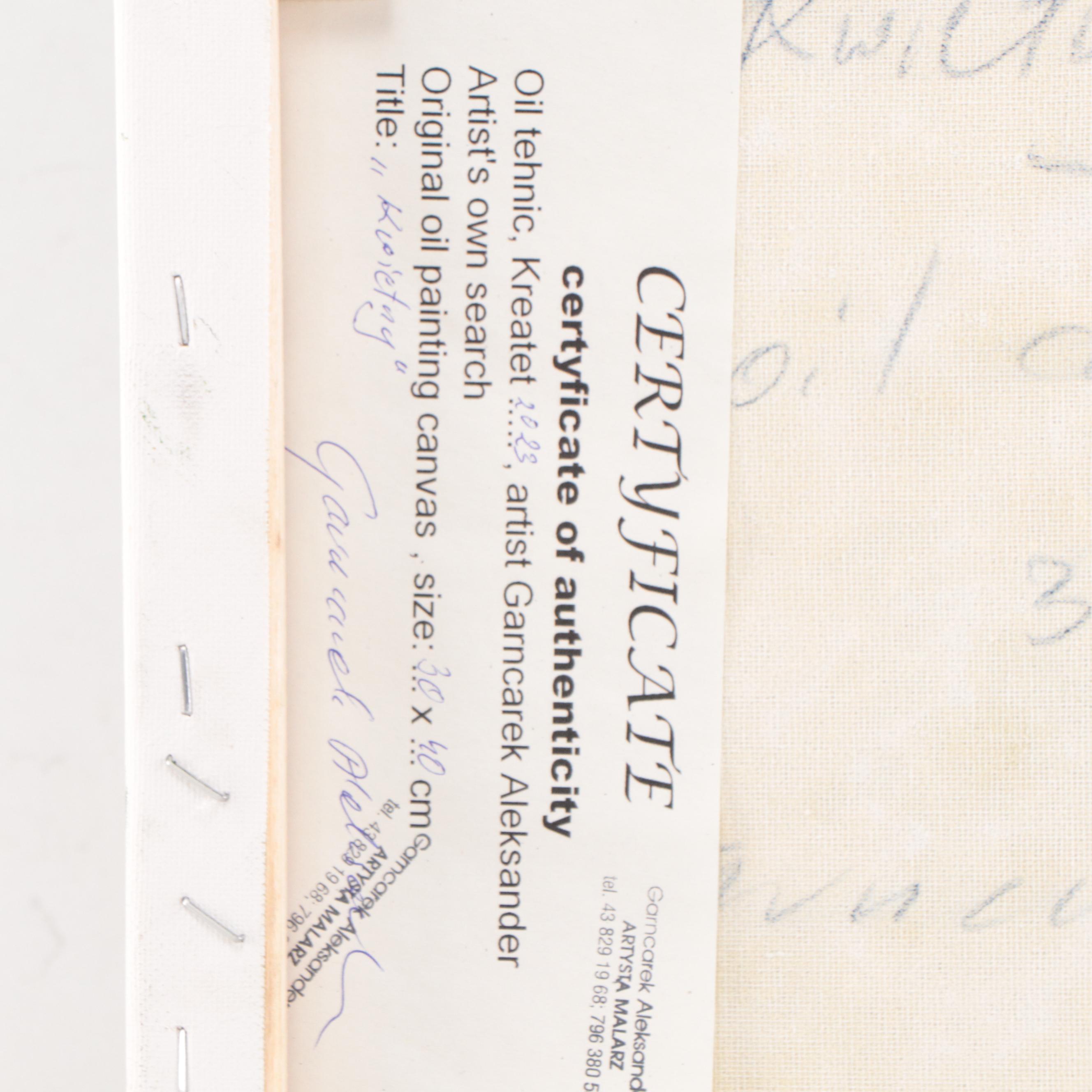 Garncarek Aleksander Oil Painting "Kwietny," 2023