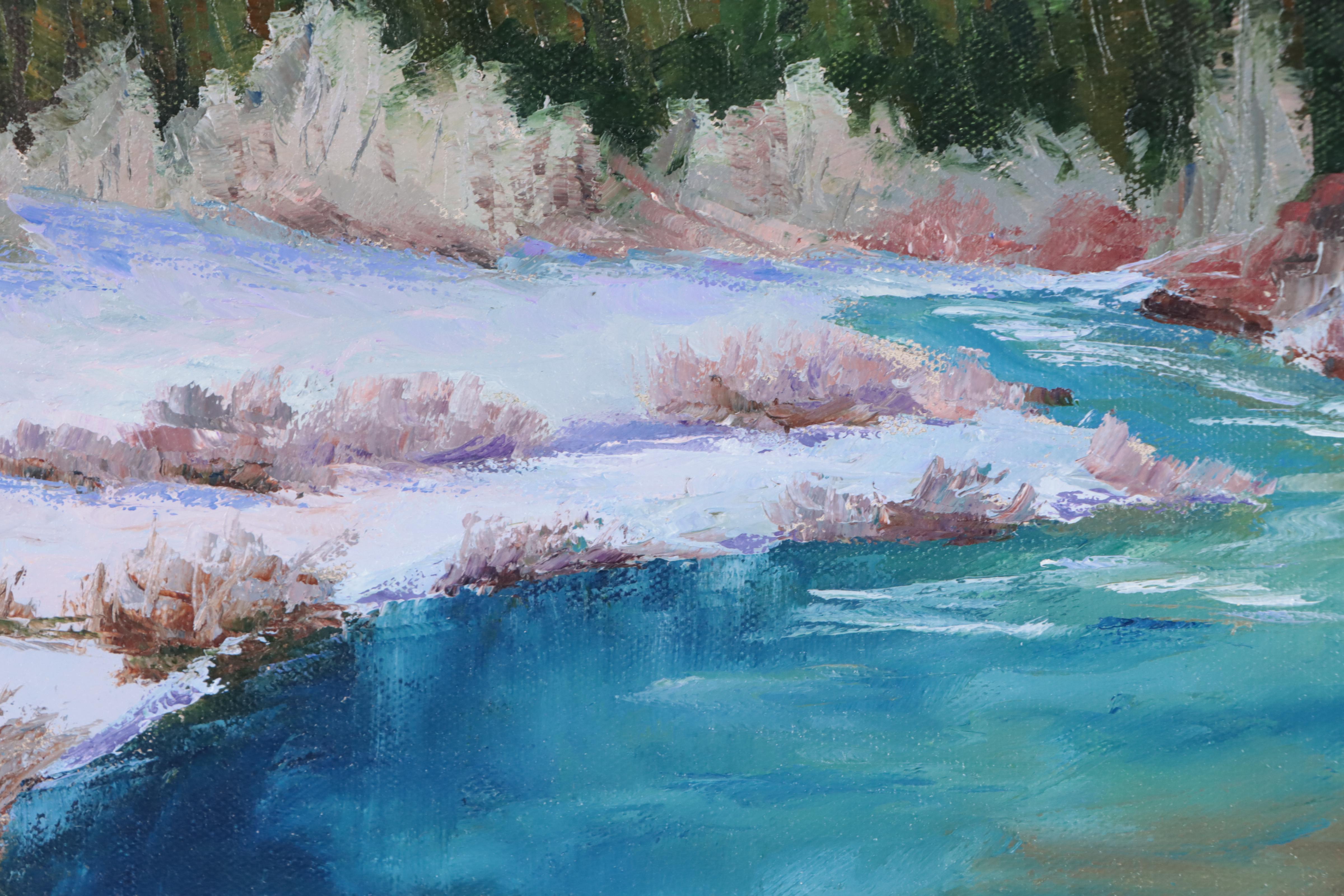 James Baldoumas Landscape Oil Painting "Mountain & Stream," 2023