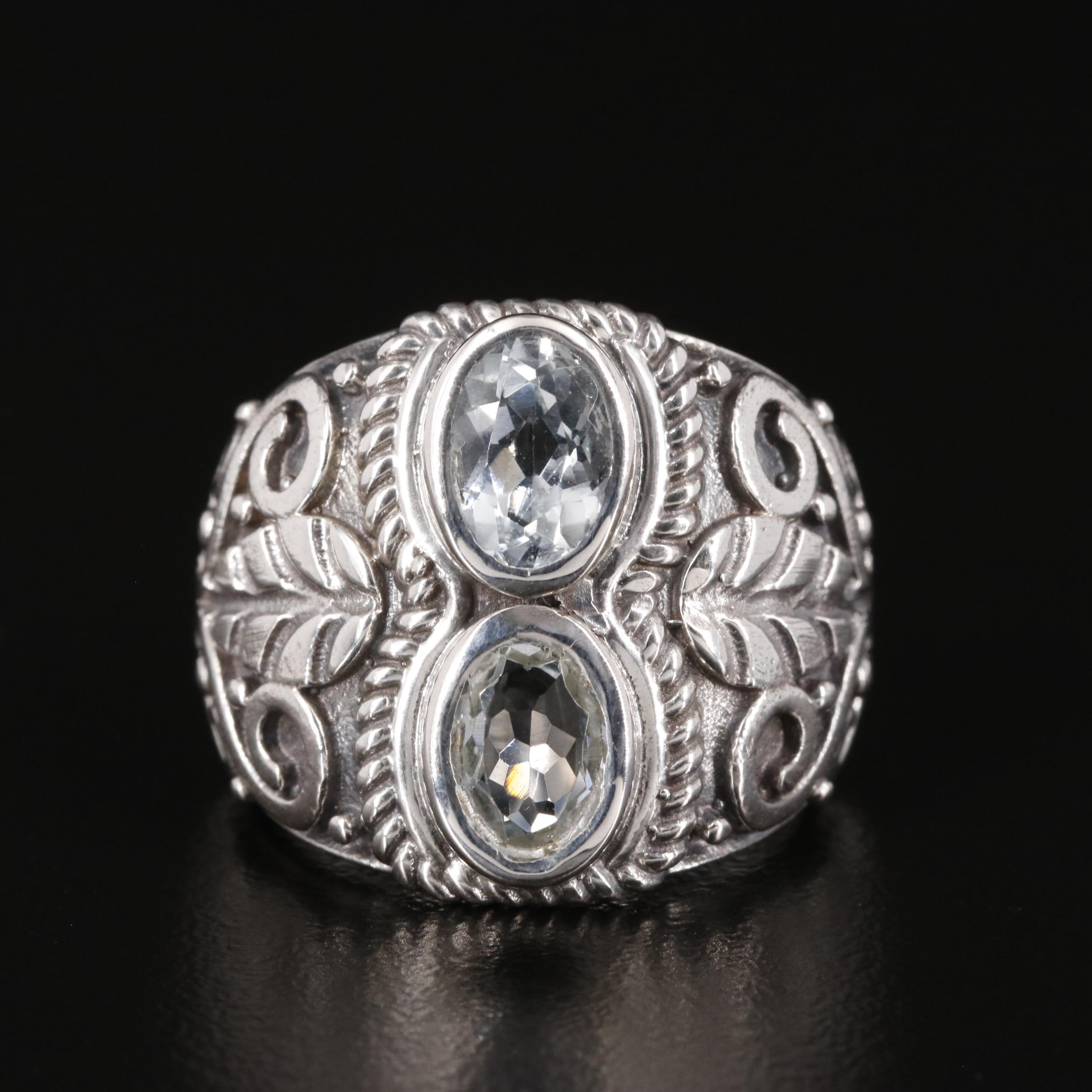 Sterling Aquamarine Ring