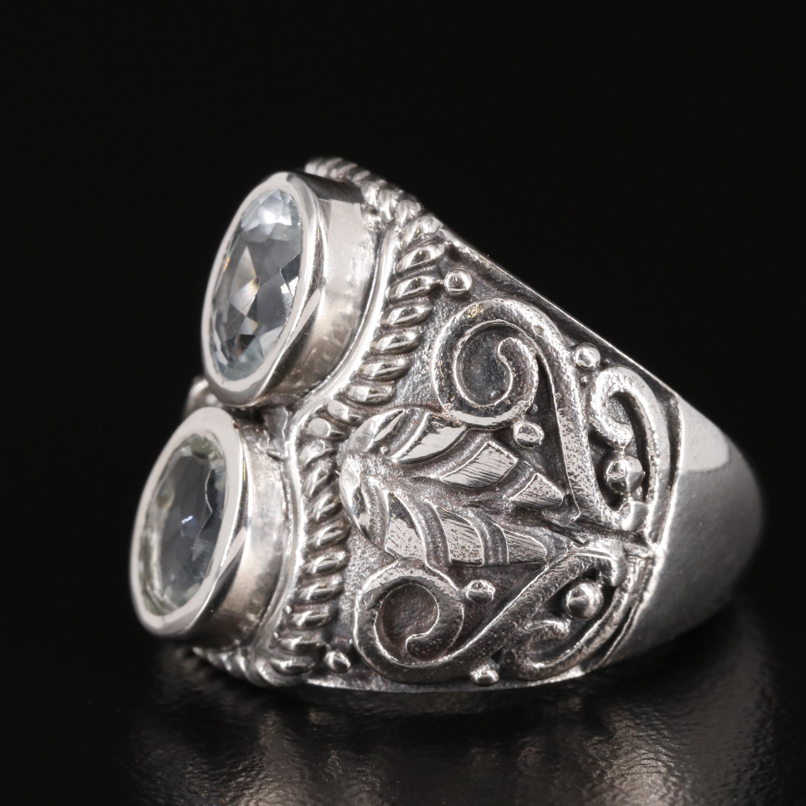 Sterling Aquamarine Ring