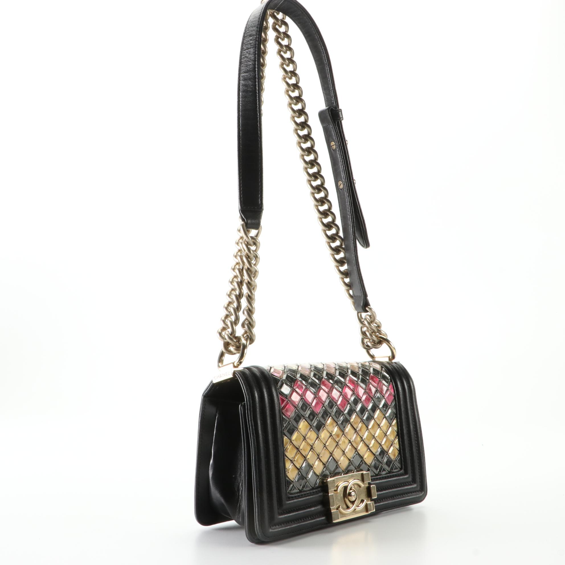 Chanel Small Mosaic Boy Flap Bag in Embellished Lambskin Leather