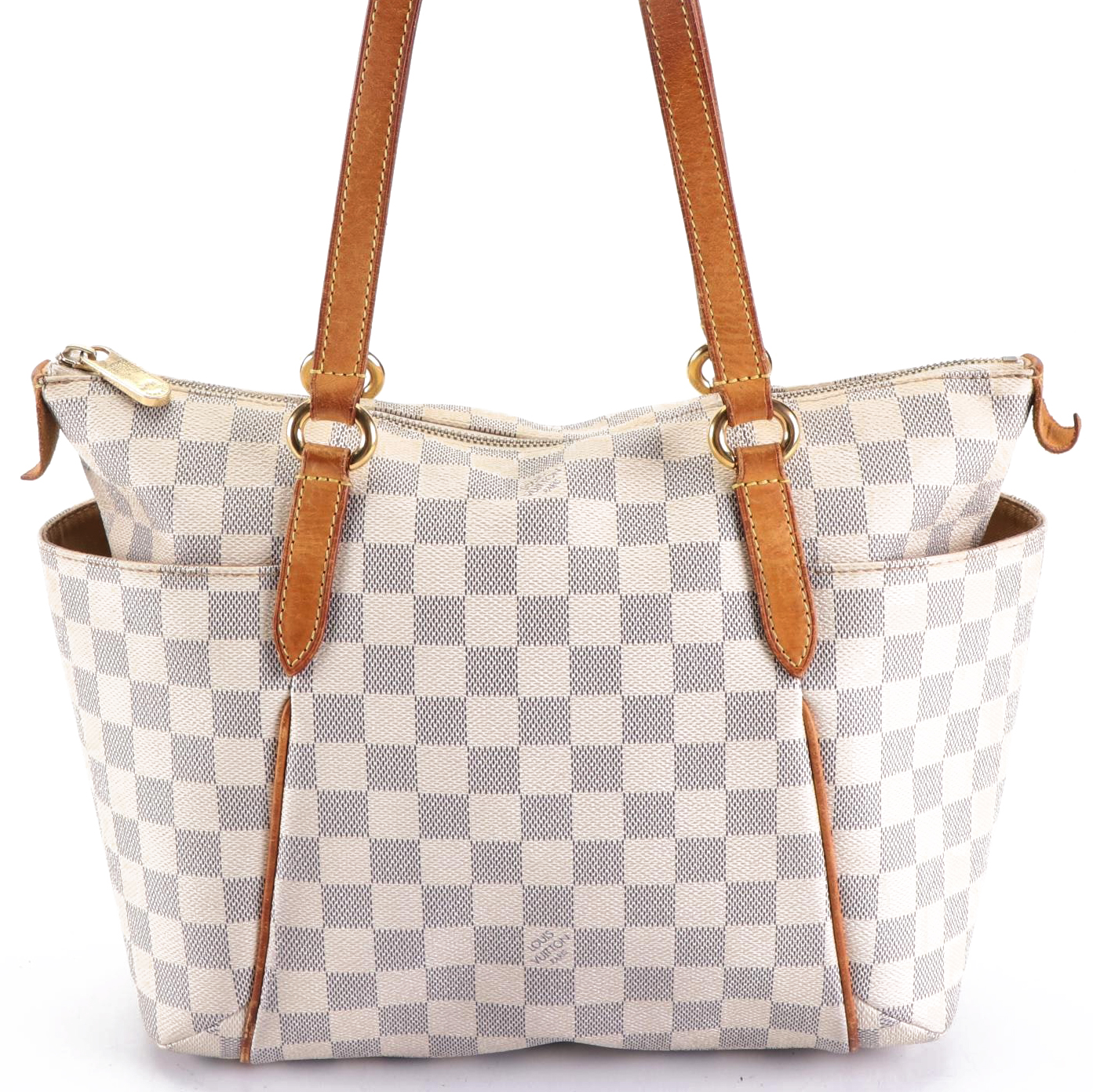 Louis Vuitton Totally PM in Damier Azur Canvas and Vachetta Leather