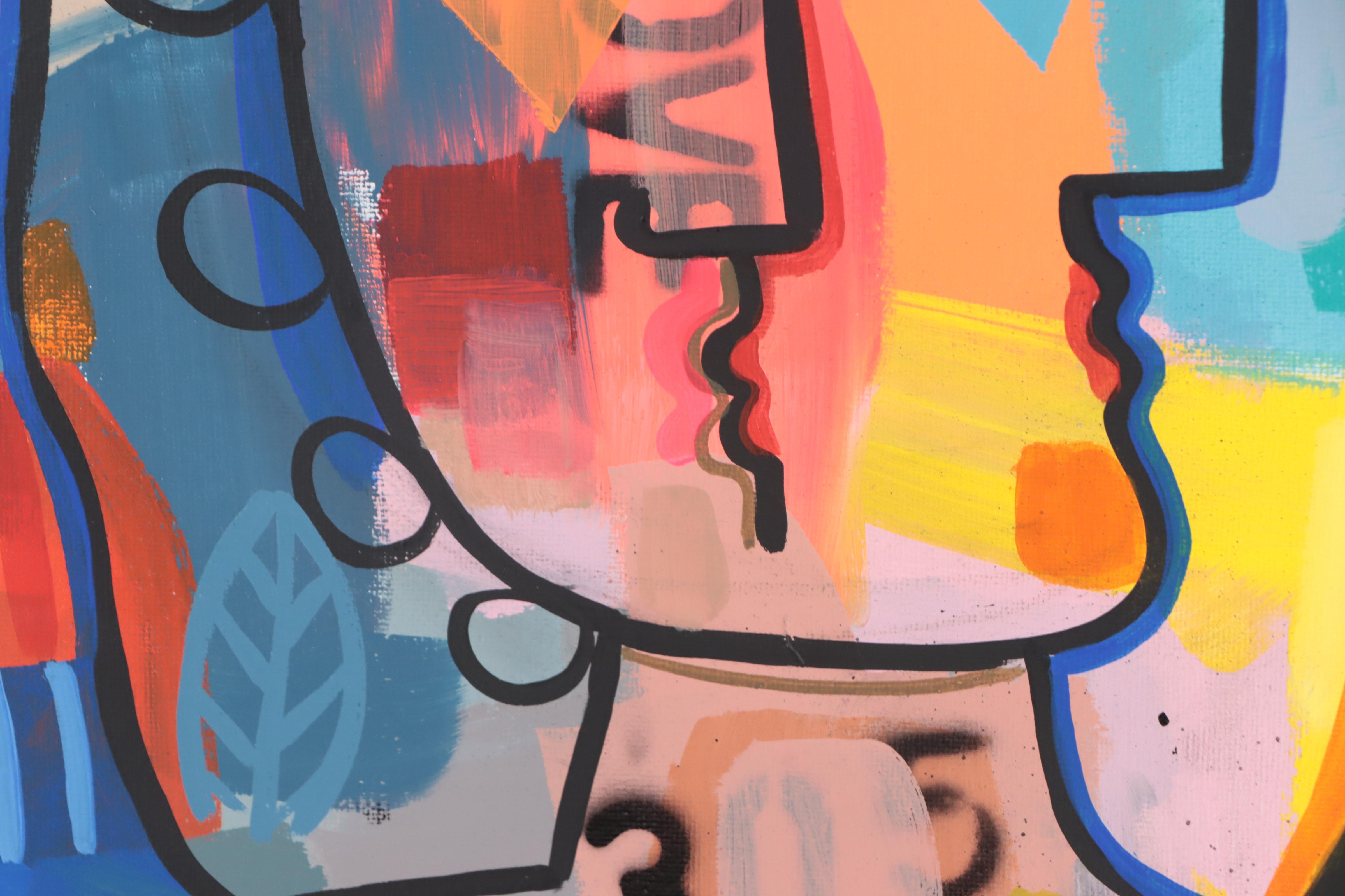 Michel Blázquez Mixed Media Painting "Love 305," 2023