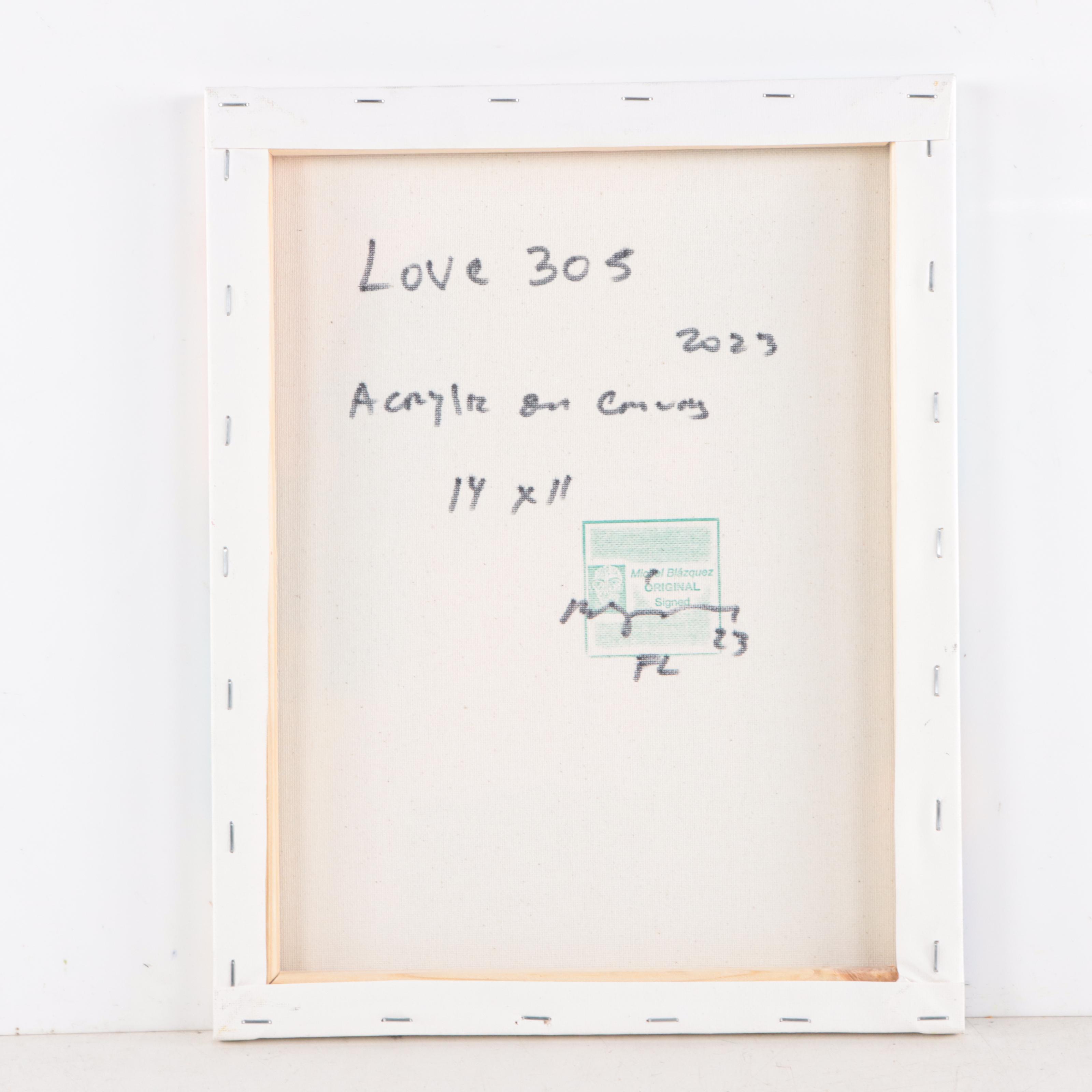 Michel Blázquez Mixed Media Painting "Love 305," 2023