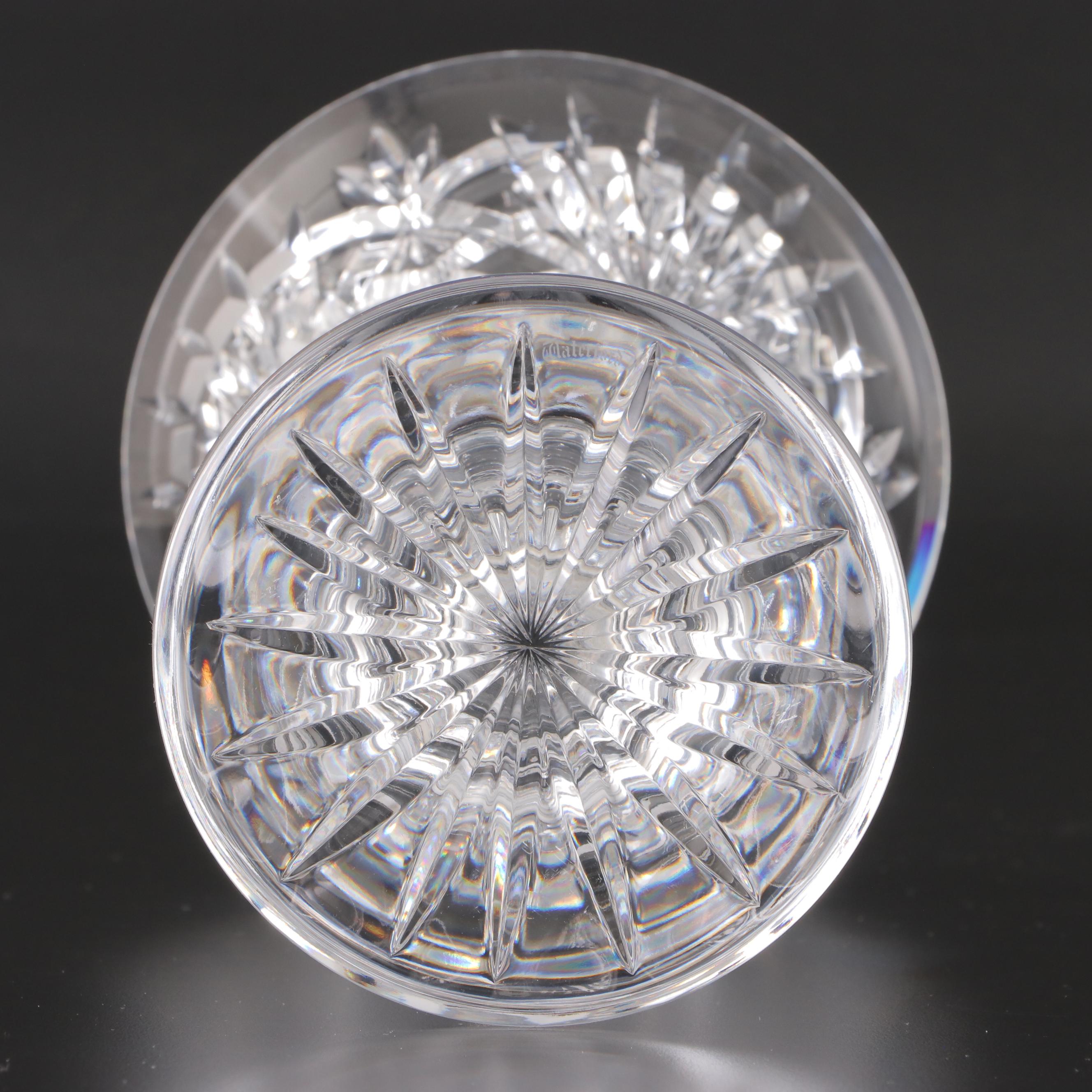 Waterford Crystal Trumpet Vase and Marquis Votive Candle Holders