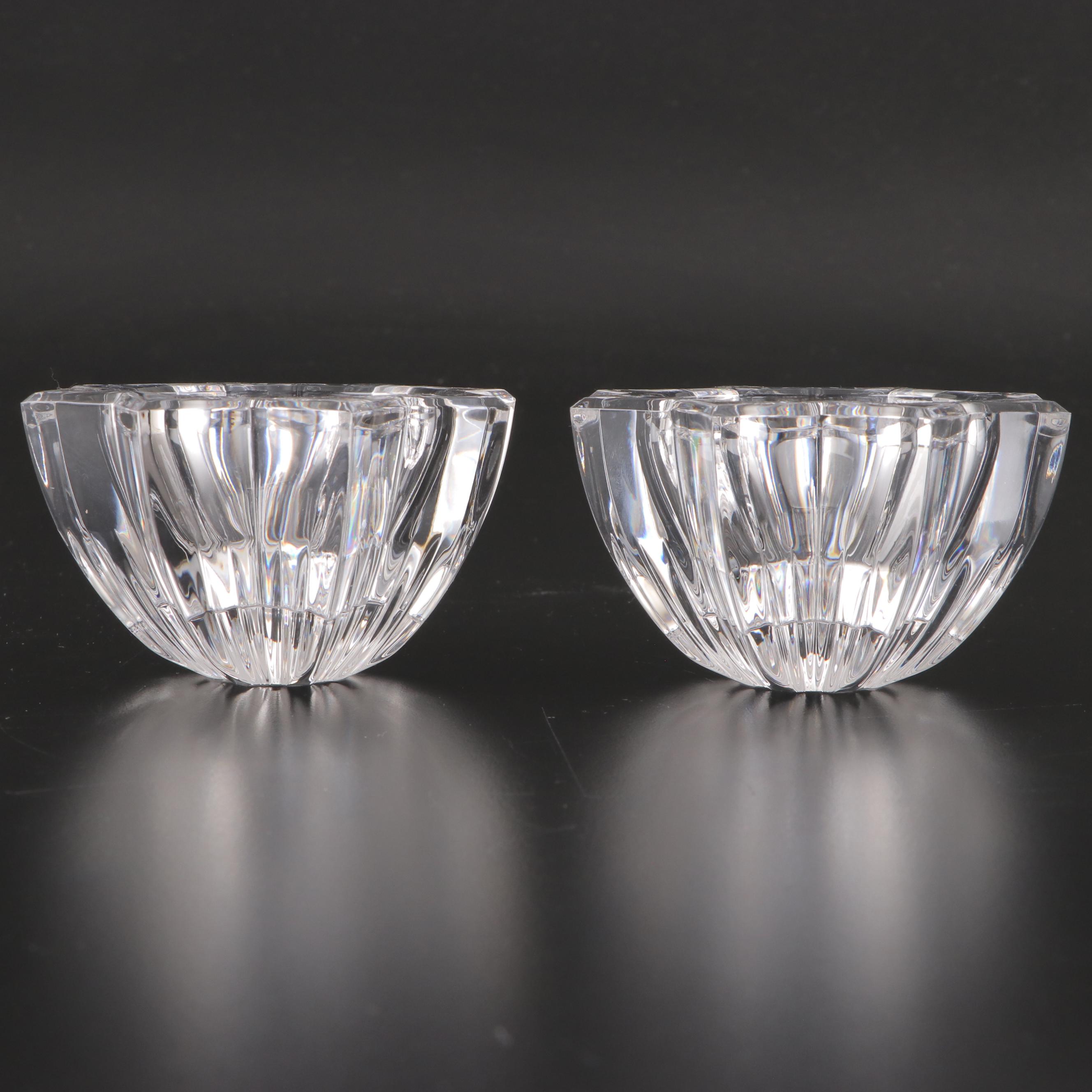 Waterford Crystal Trumpet Vase and Marquis Votive Candle Holders