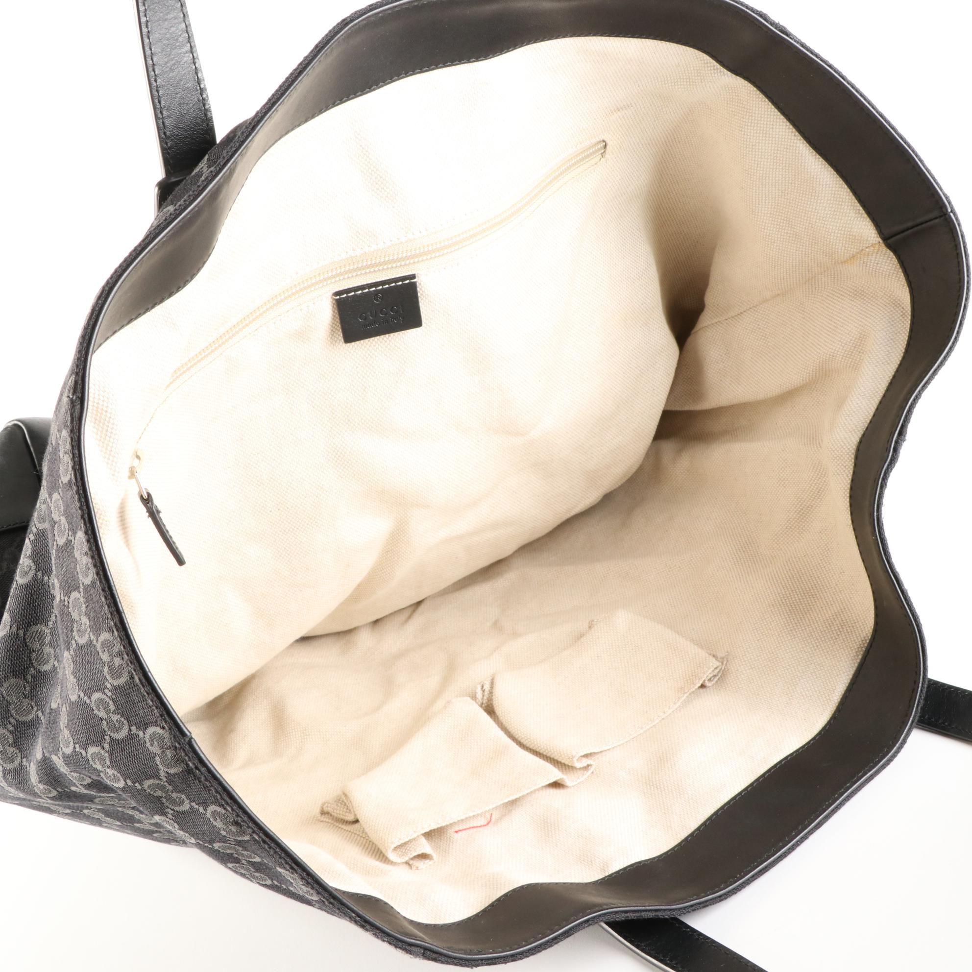 Gucci GG Canvas and Leather Tote