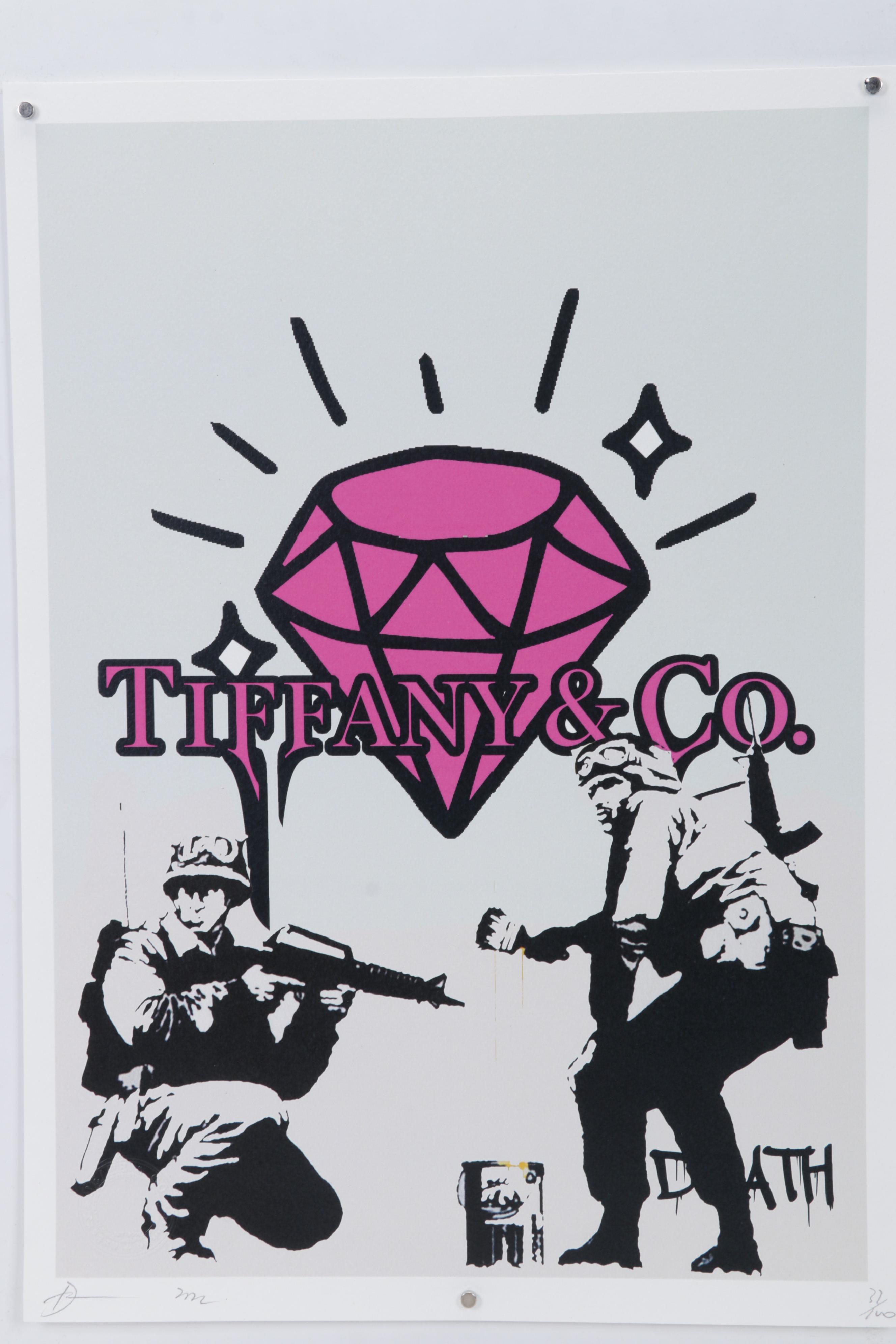 Death NYC Pop Art Graphic Print Homage To Banksy and Tiffany & Co, 2022