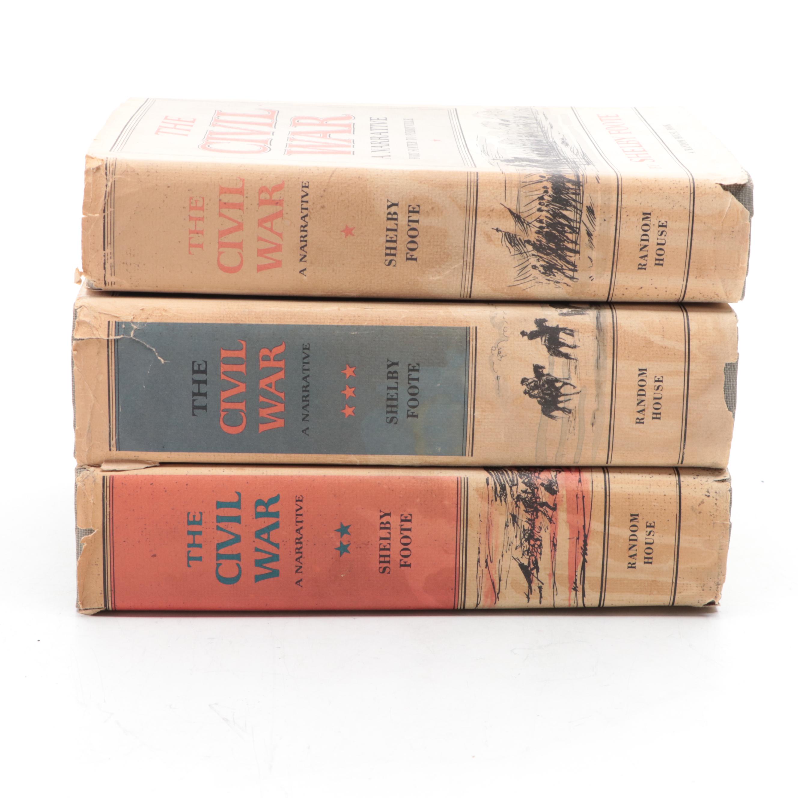 "The Civil War" Complete Three-Volume Set by Shelby Foote