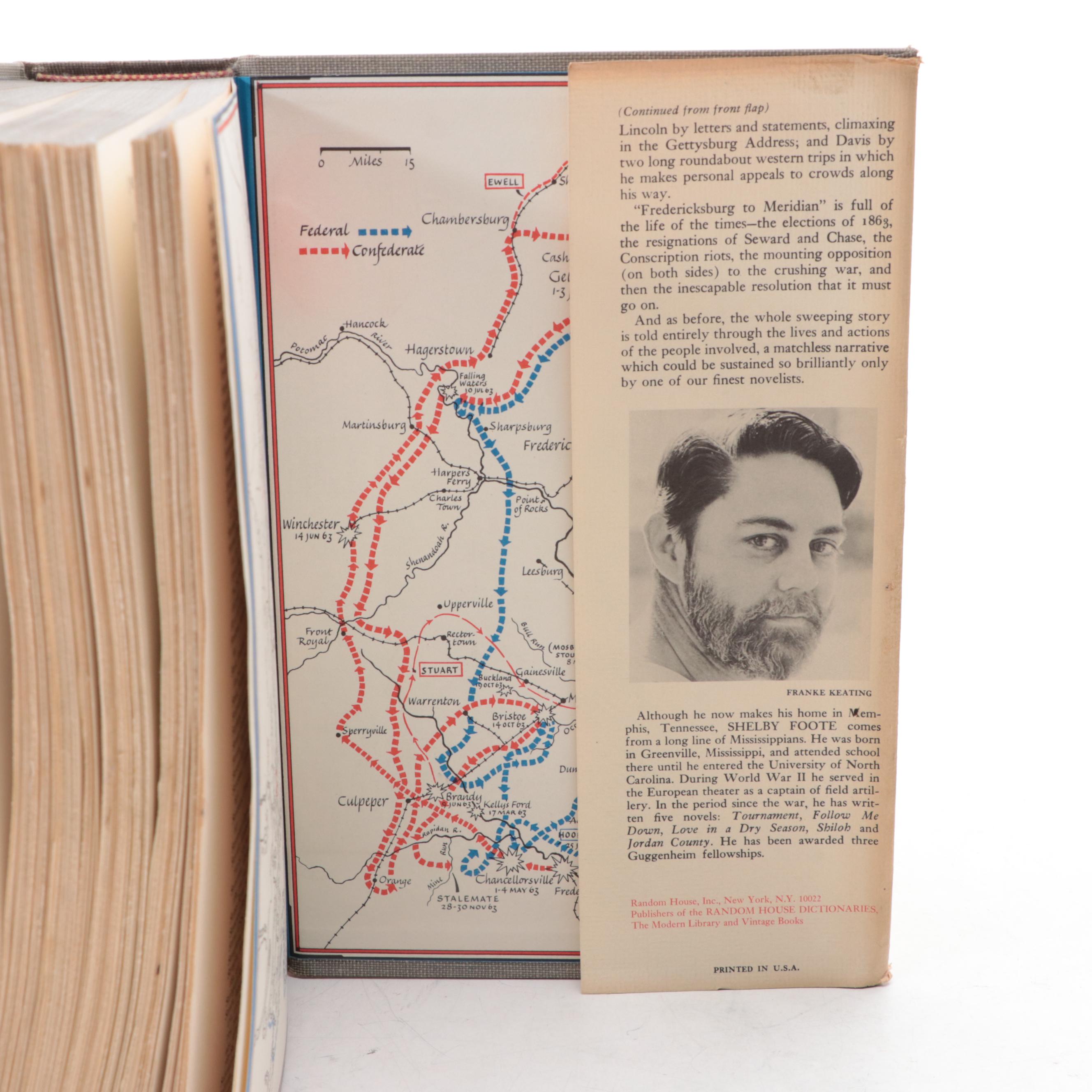 "The Civil War" Complete Three-Volume Set by Shelby Foote