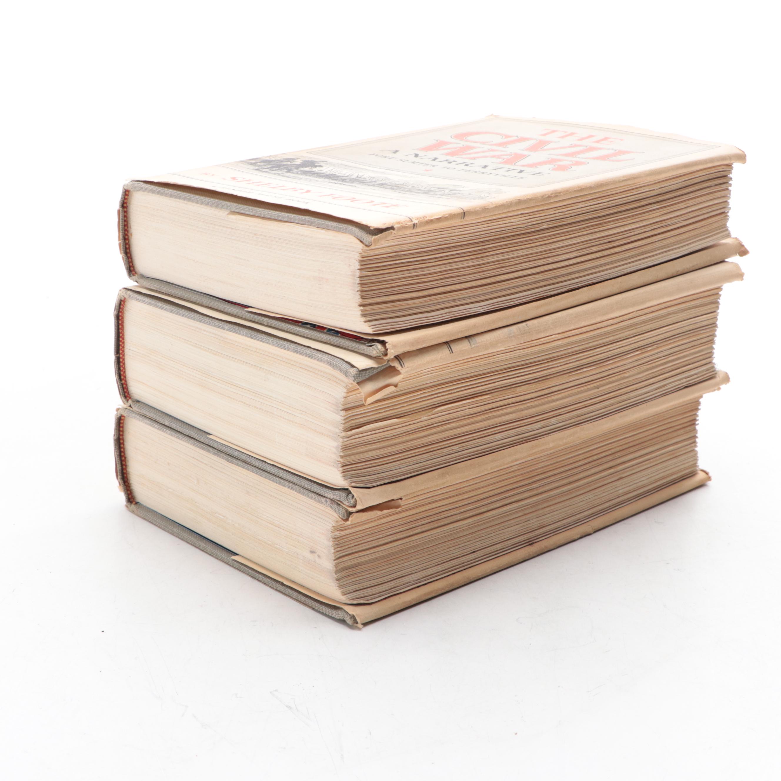 "The Civil War" Complete Three-Volume Set by Shelby Foote