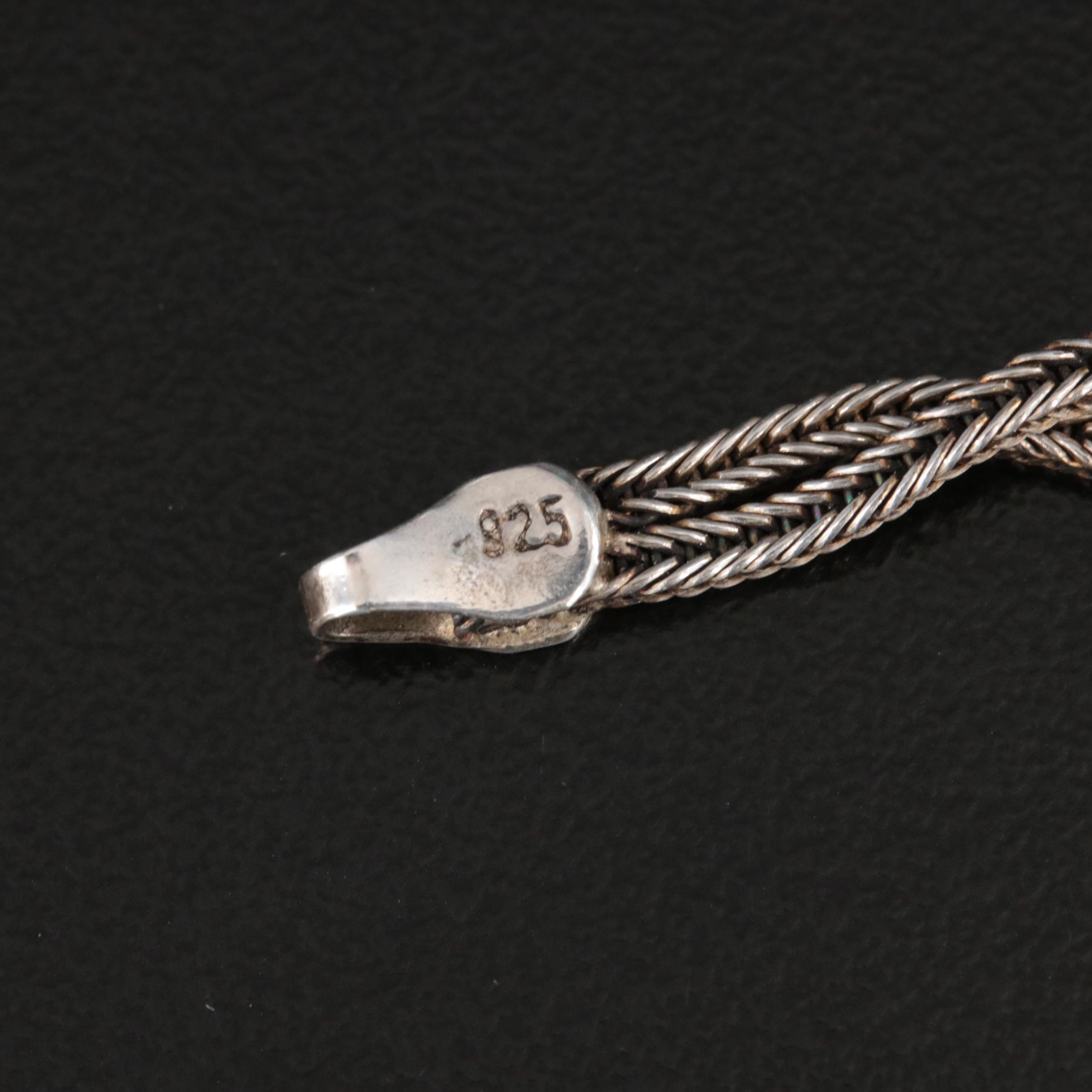 Sterling Black Onyx Hathphool Style Bracelet