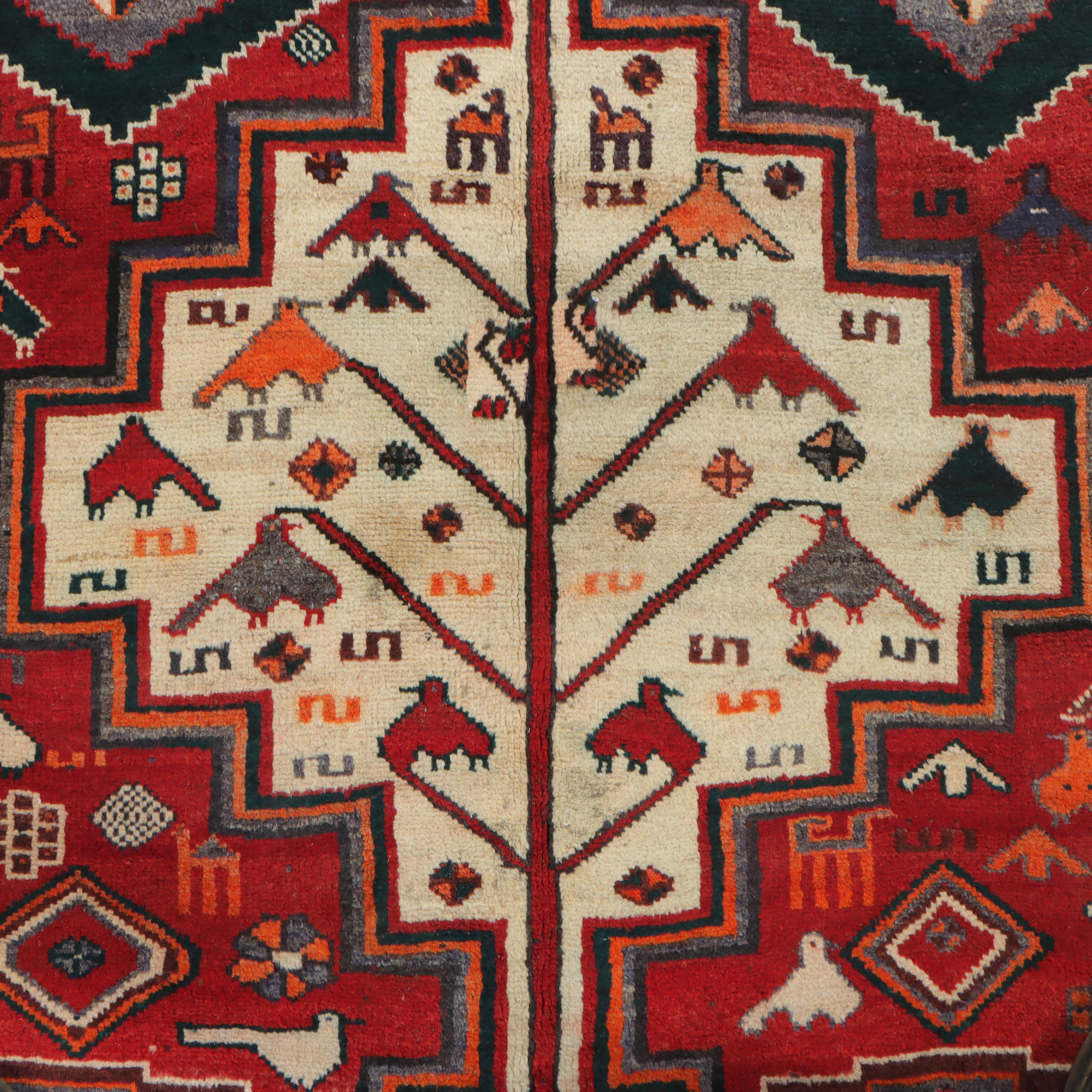 5' x 9'7 Hand-Knotted Persian Kurdish Area Rug