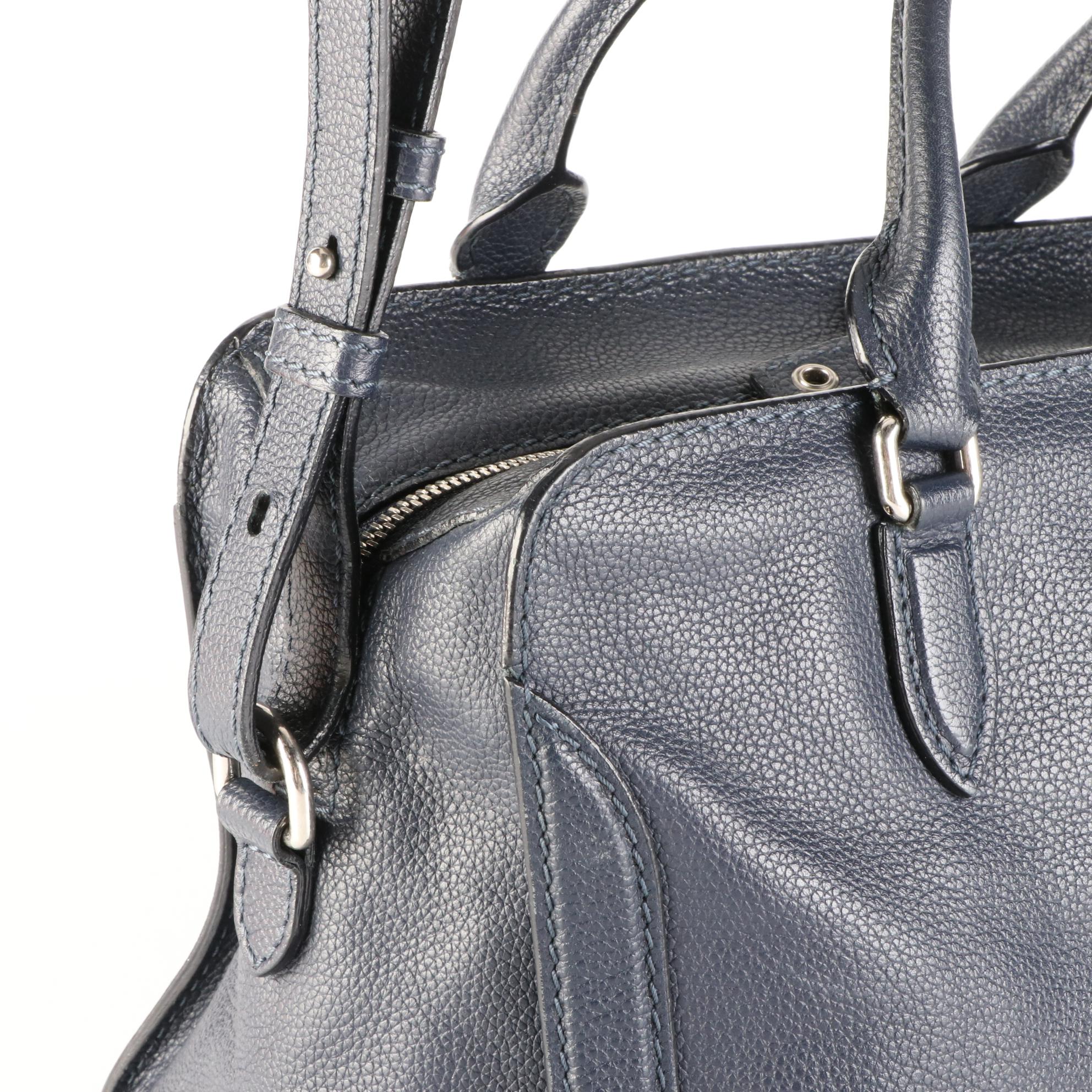 Alexander McQueen Padlock Two-Way Bag in Grain Leather with Skull Charm