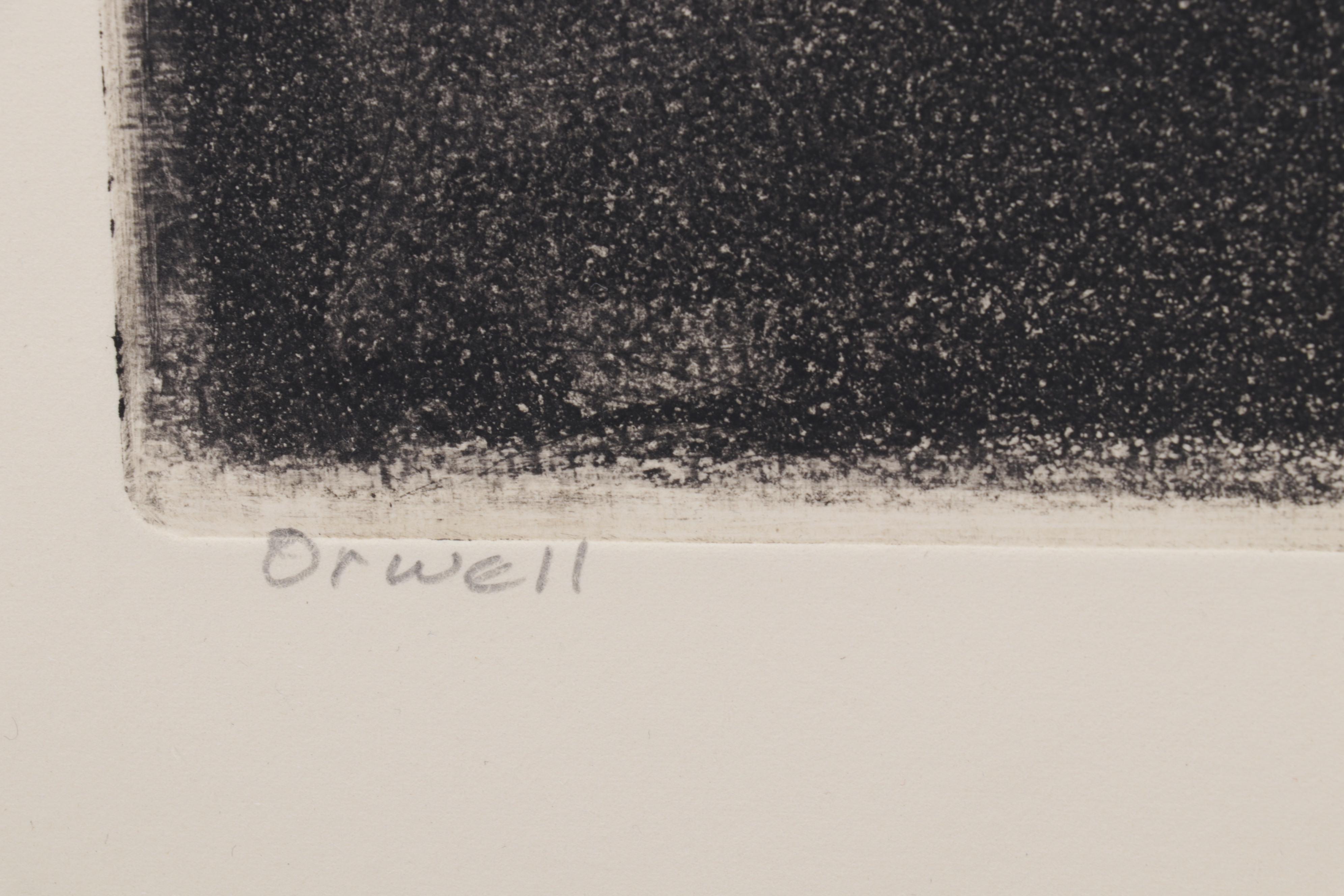 Sidney Chafetz Etching With Aquatint "George Orwell," 1984