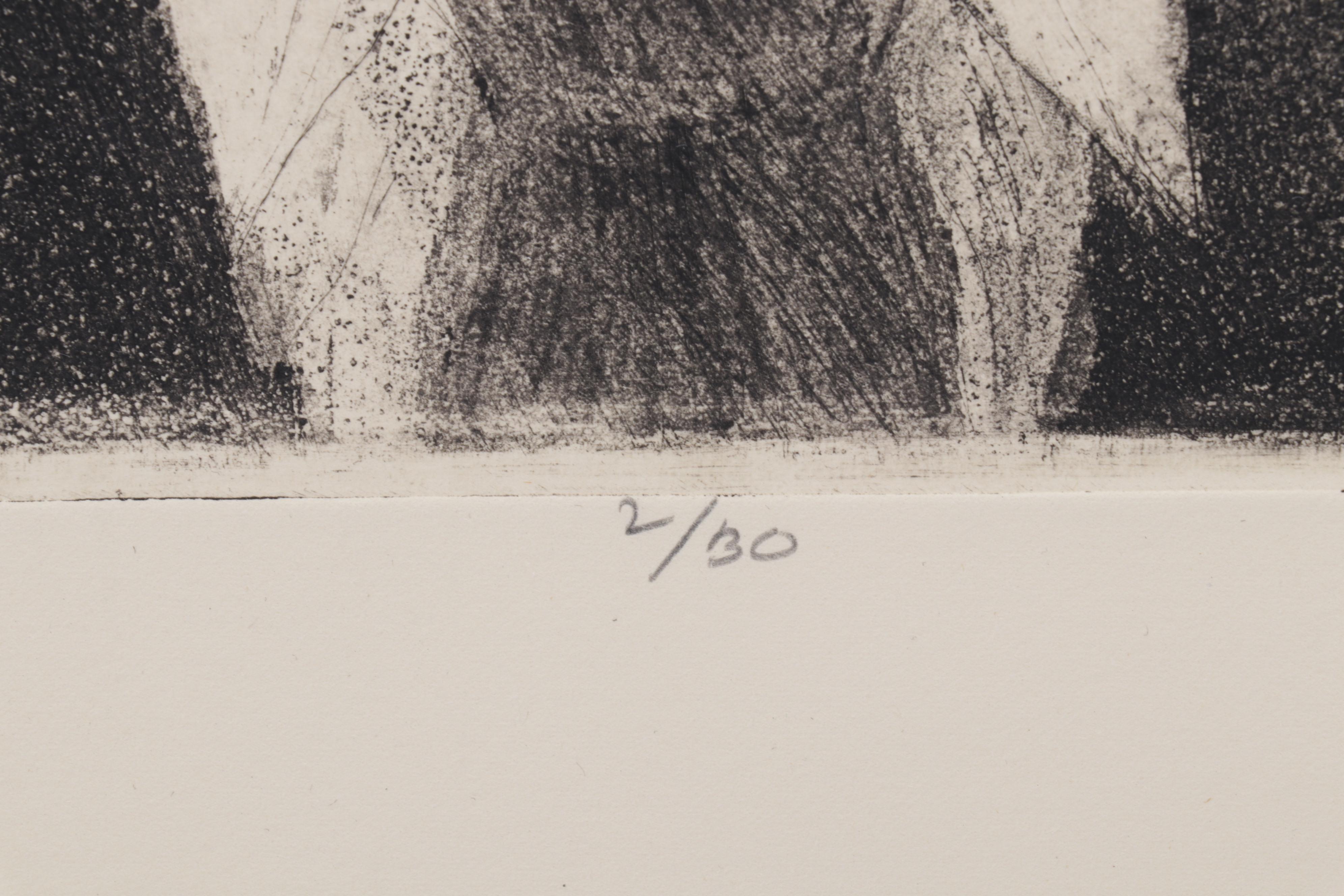 Sidney Chafetz Etching With Aquatint "George Orwell," 1984