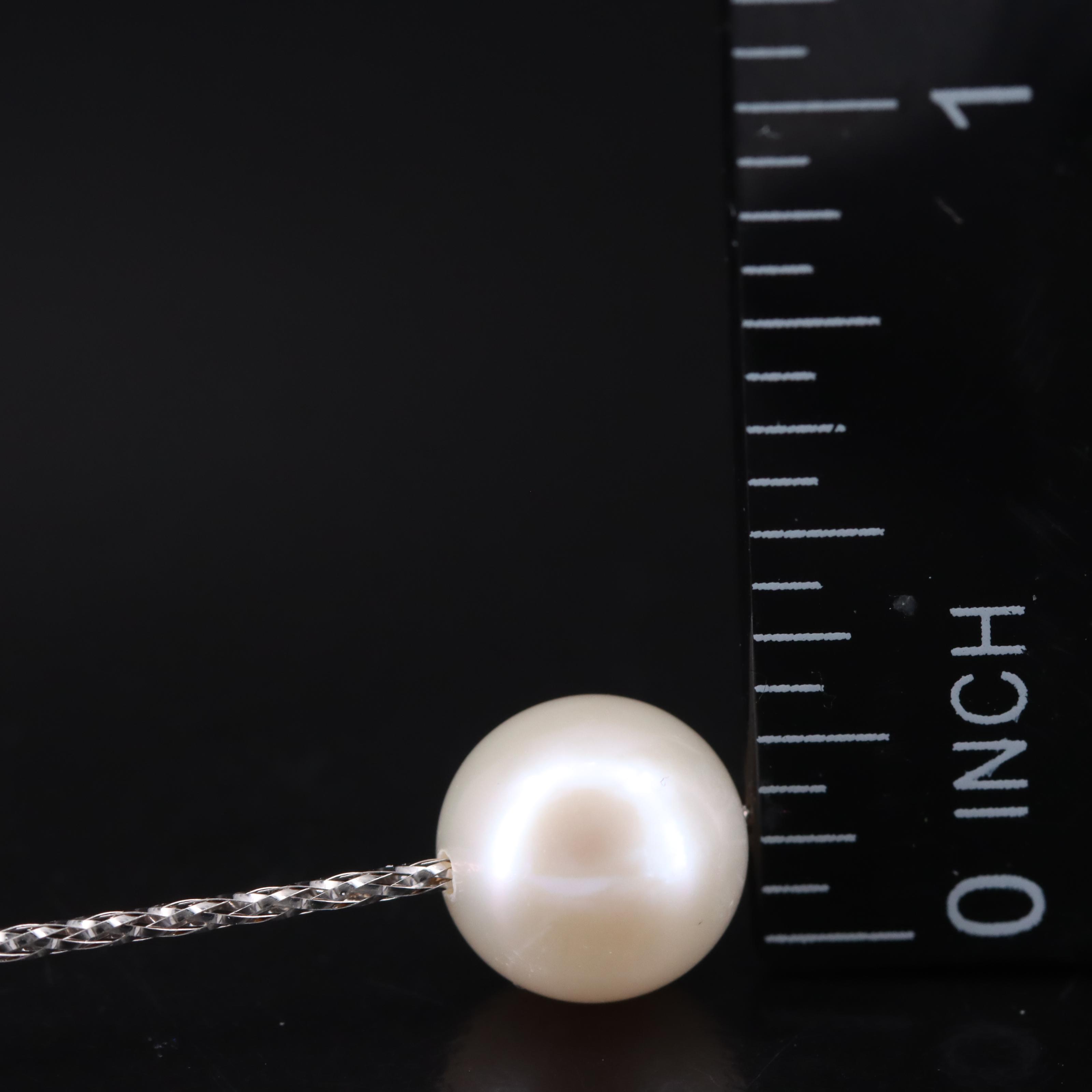 18K Pearl Braided Wire Necklace