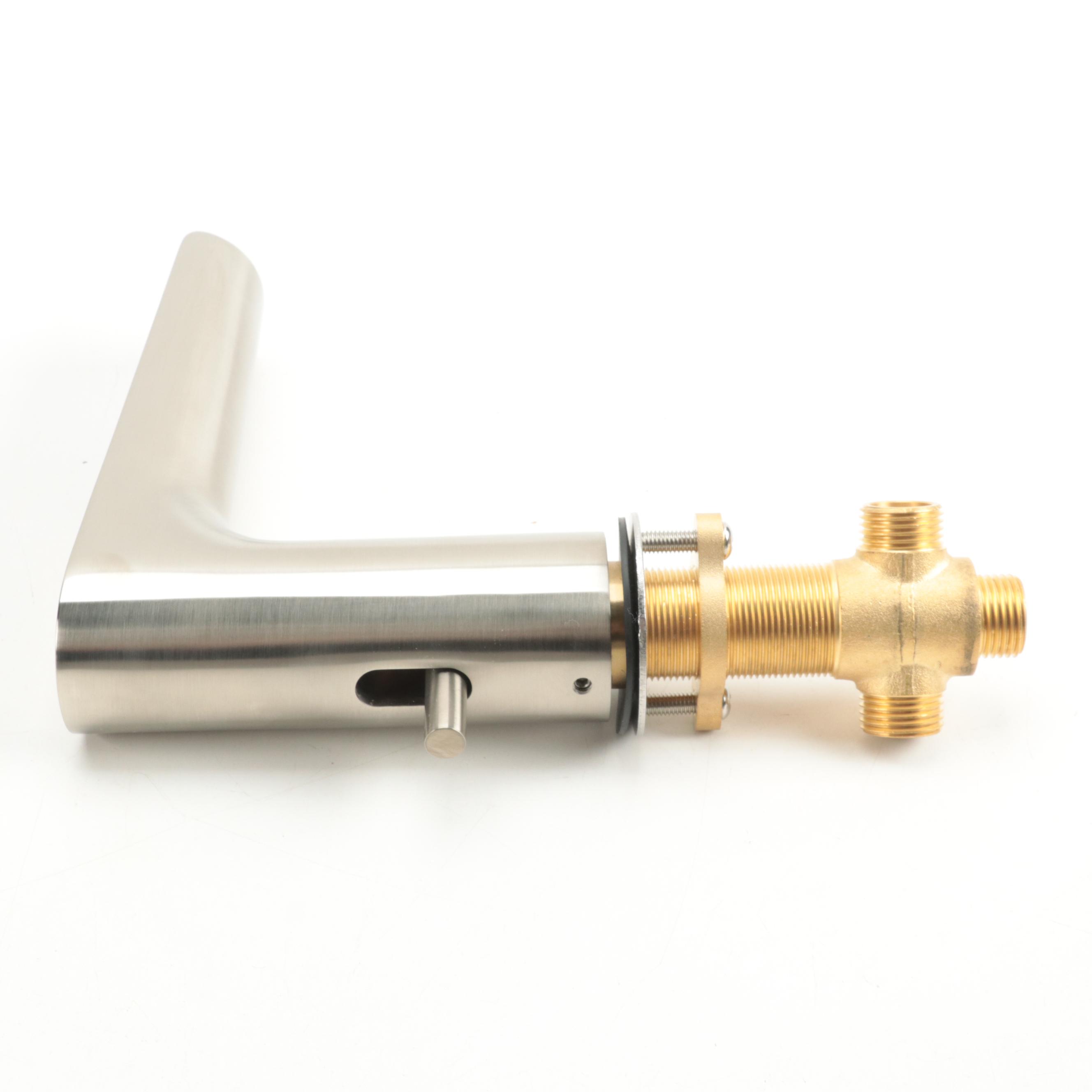 Brushed Nickel Finish Waterfall Tub Faucet and Hand Shower with Bath Drain