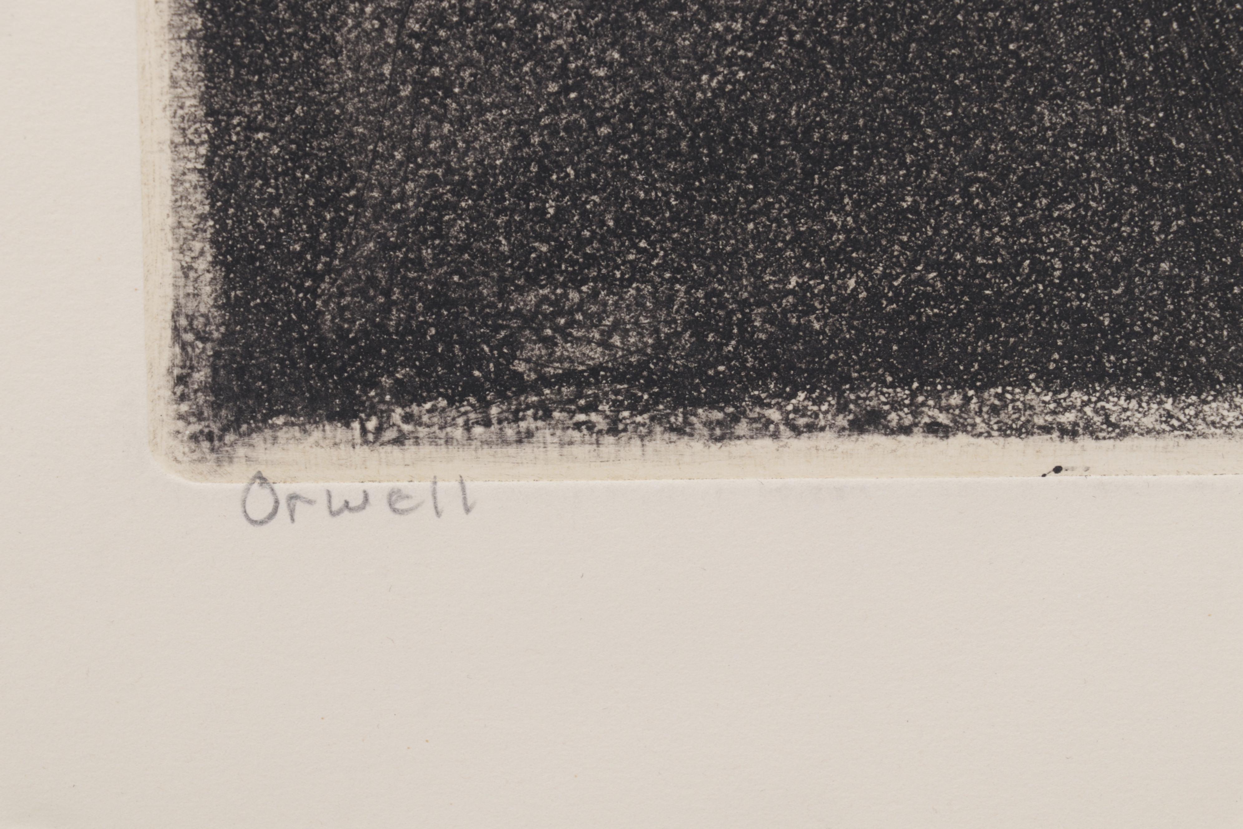 Sidney Chafetz Etching With Aquatint "George Orwell," 1984